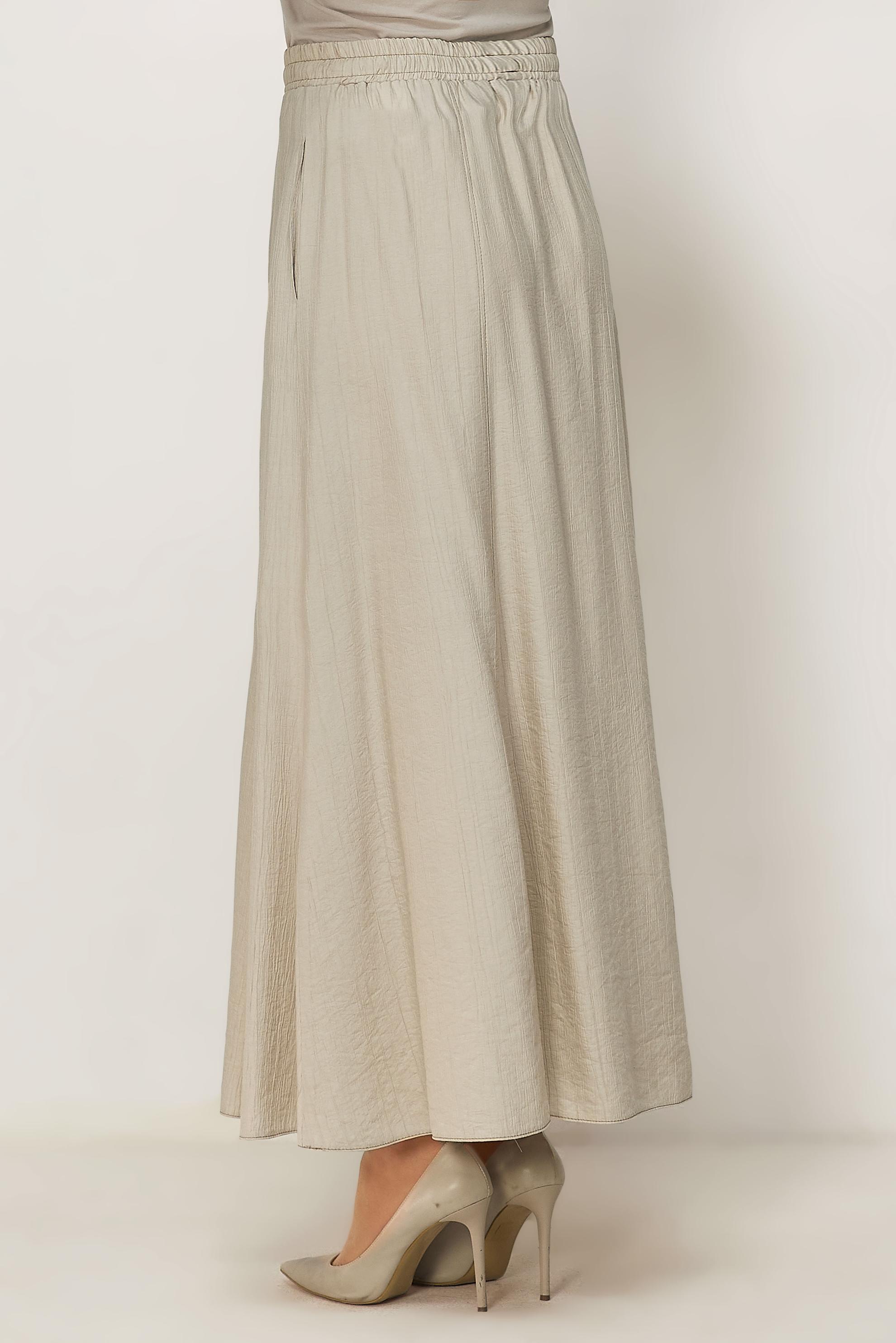 Vêtements hijab BEIGE JUPE TAILLE ÉLASTIQUE 60766