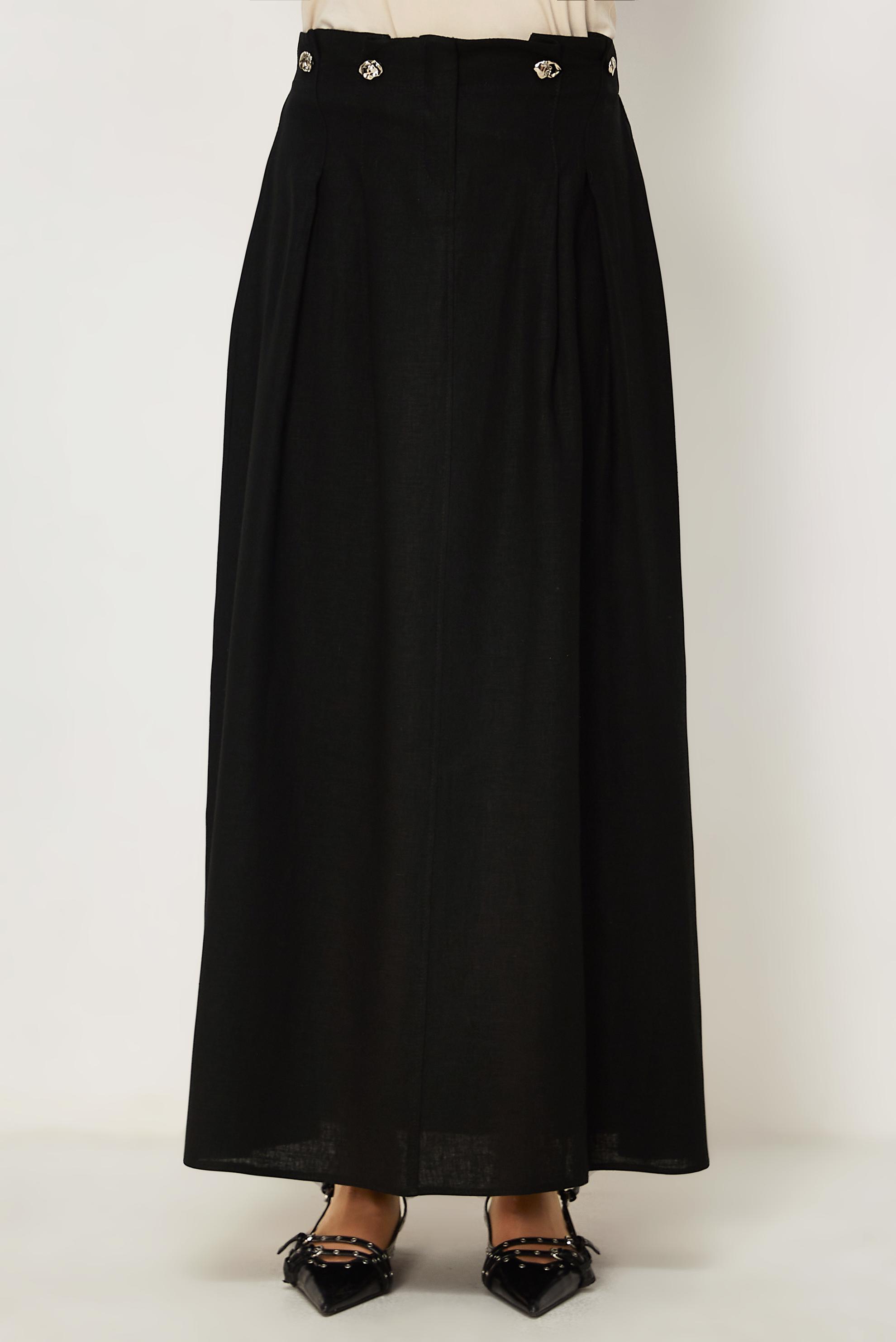 Hijab clothing BLACK 60776 ANKA KETEN ETEK 38-44 TEK40