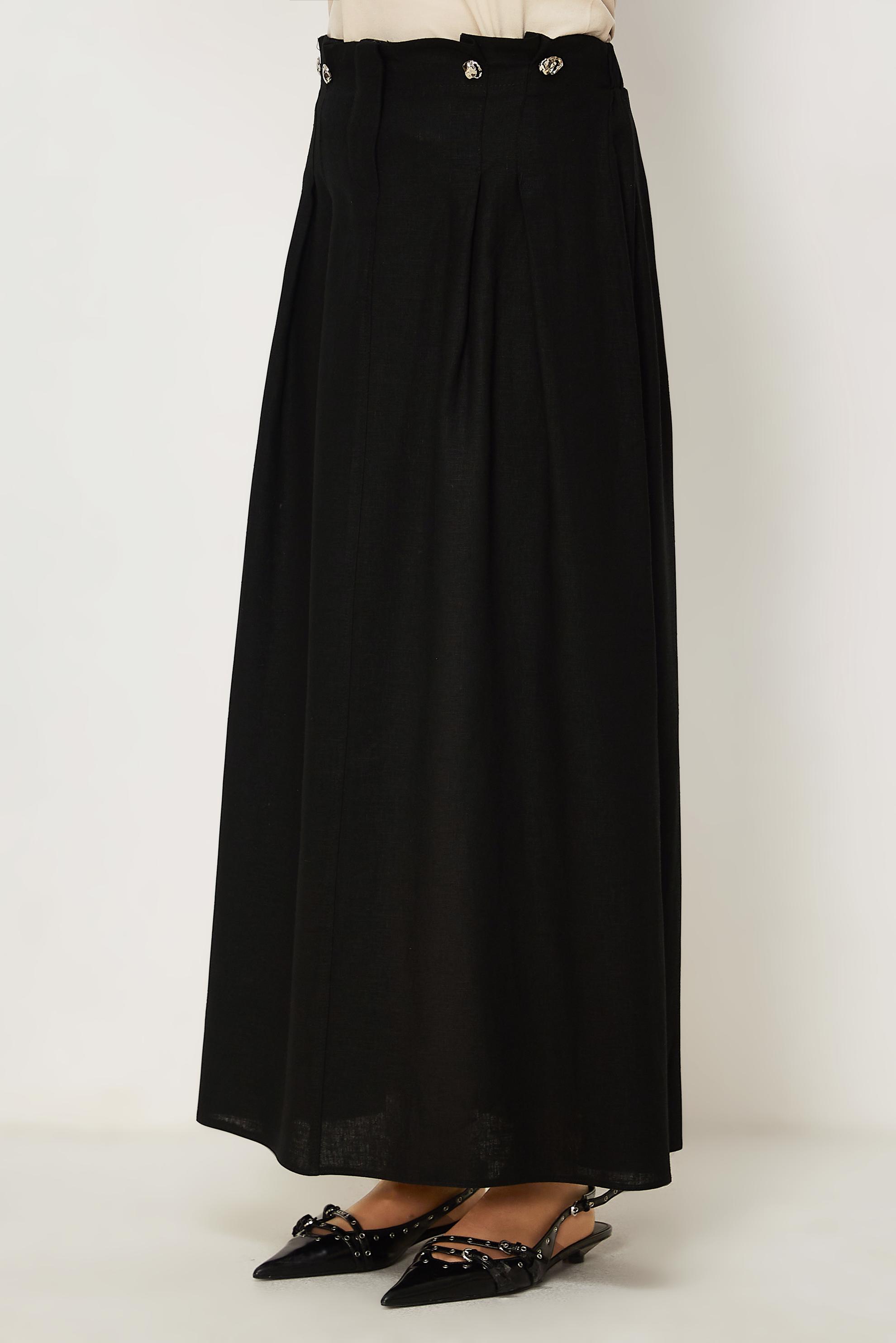 Hijab clothing BLACK 60776 ANKA KETEN ETEK 38-44 TEK40