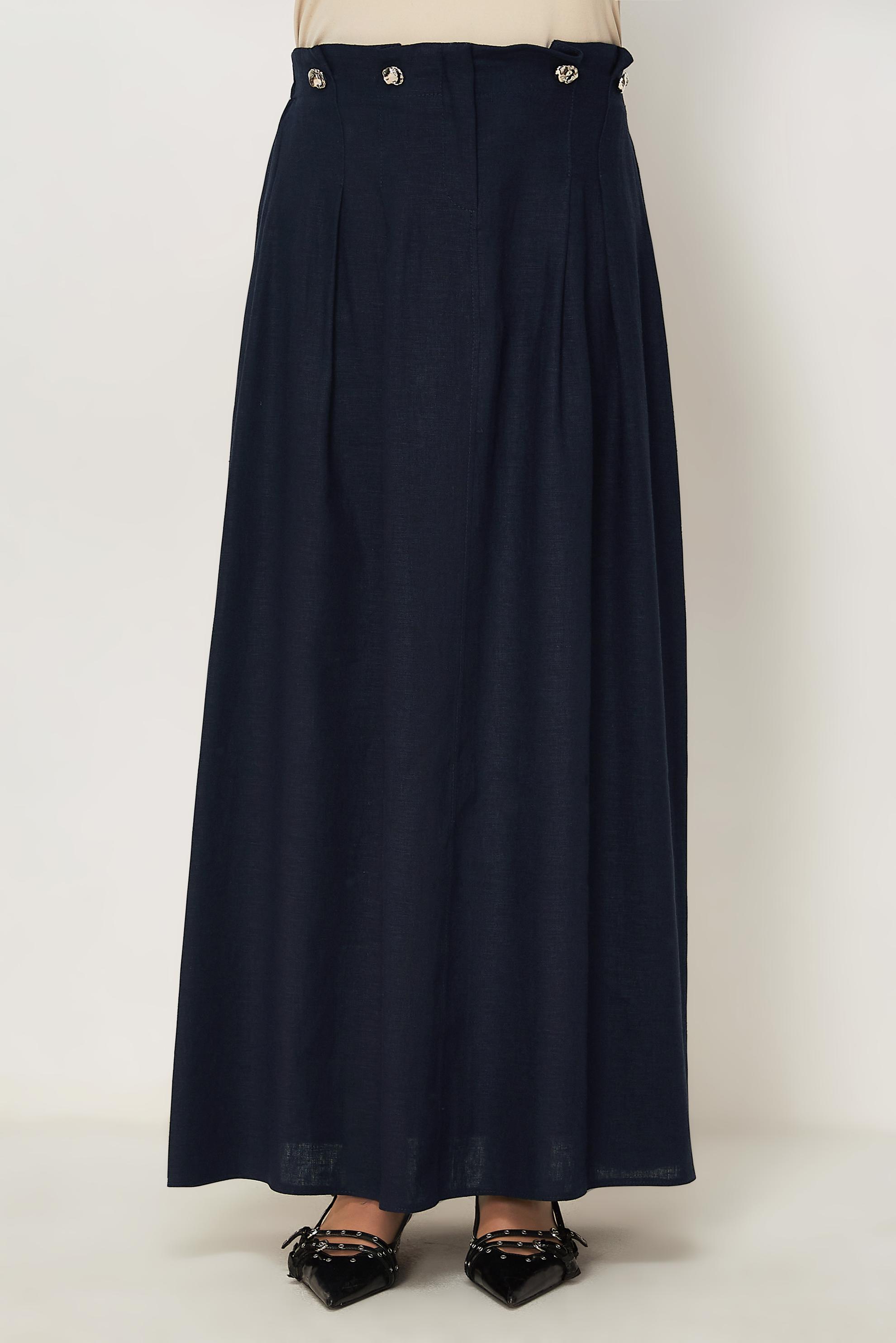Hijab clothing NAVY BLUE 60776 ANKA KETEN ETEK 38-44 TEK40