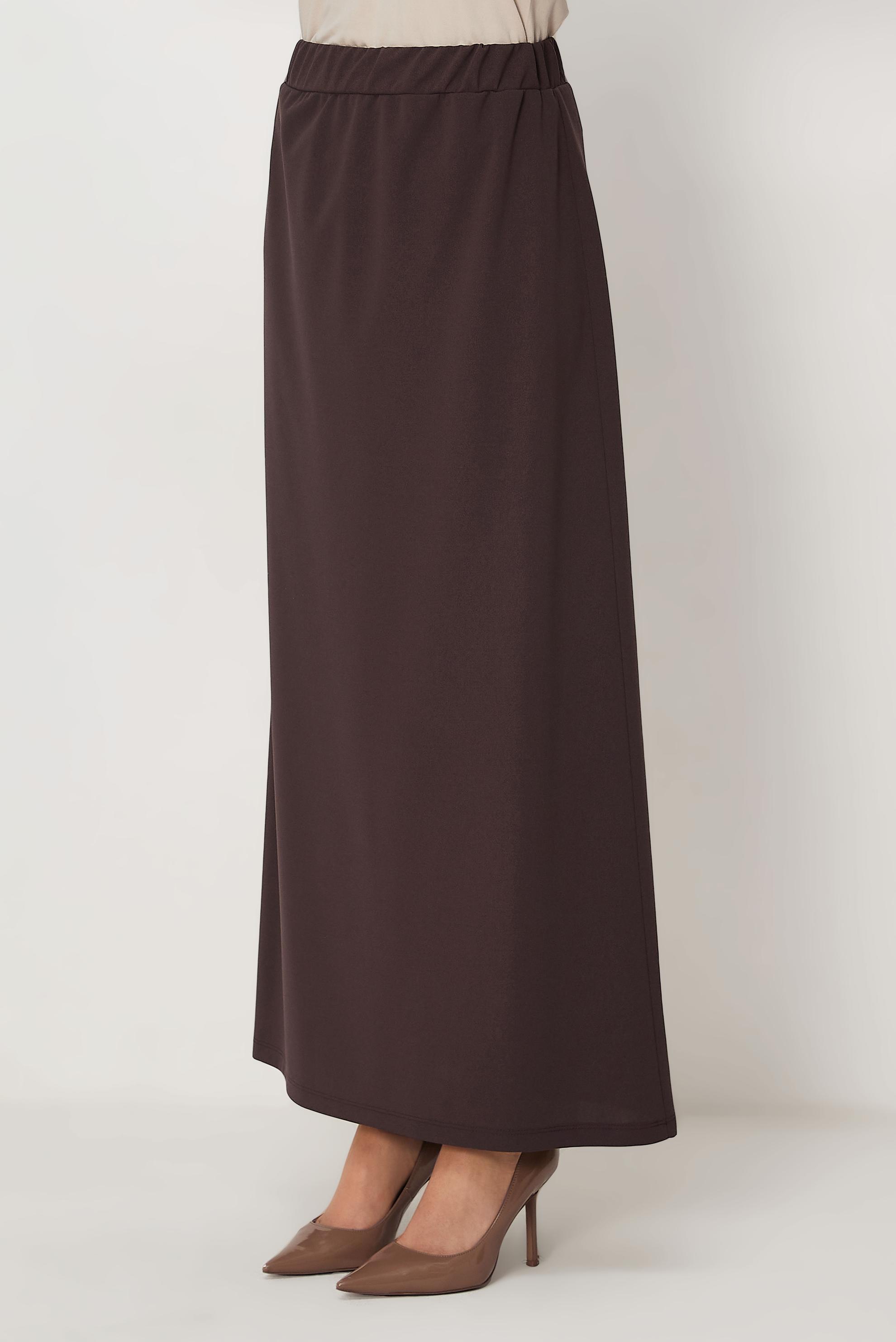 Tesettür giyim KAHVE 60777 6775 ETEK 40-48 TEK42