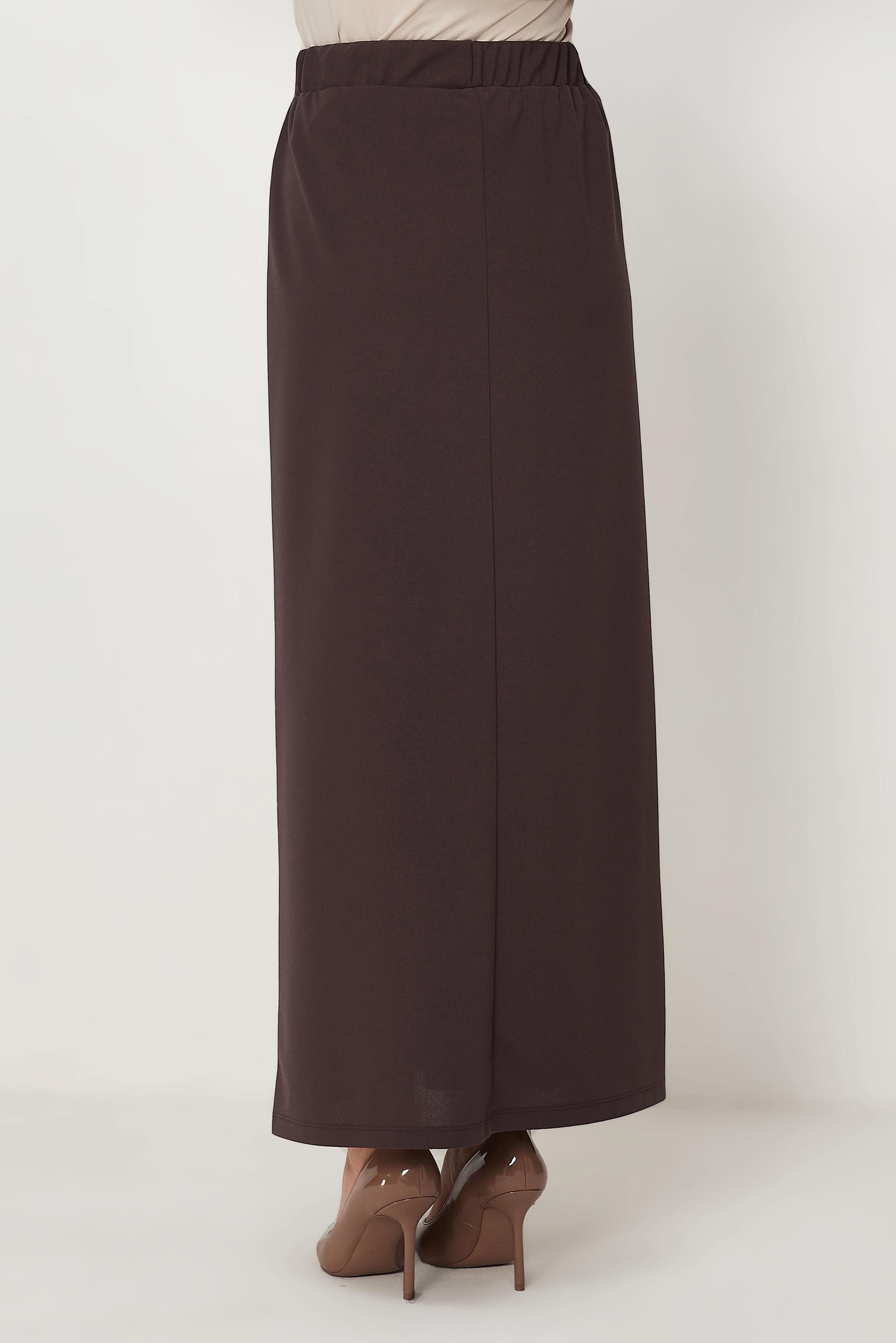 Tesettür giyim KAHVE 60777 6775 ETEK 40-48 TEK42