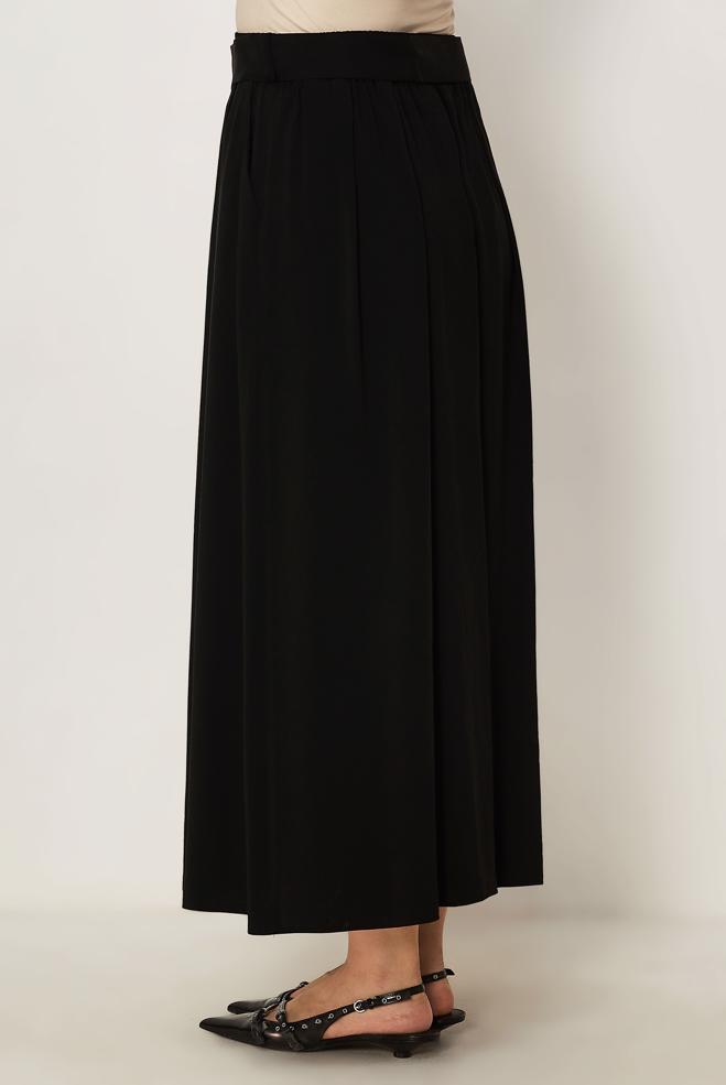 Vêtements hijab NOIR JUPE CEINTURÉE 60779 - ALVİNA