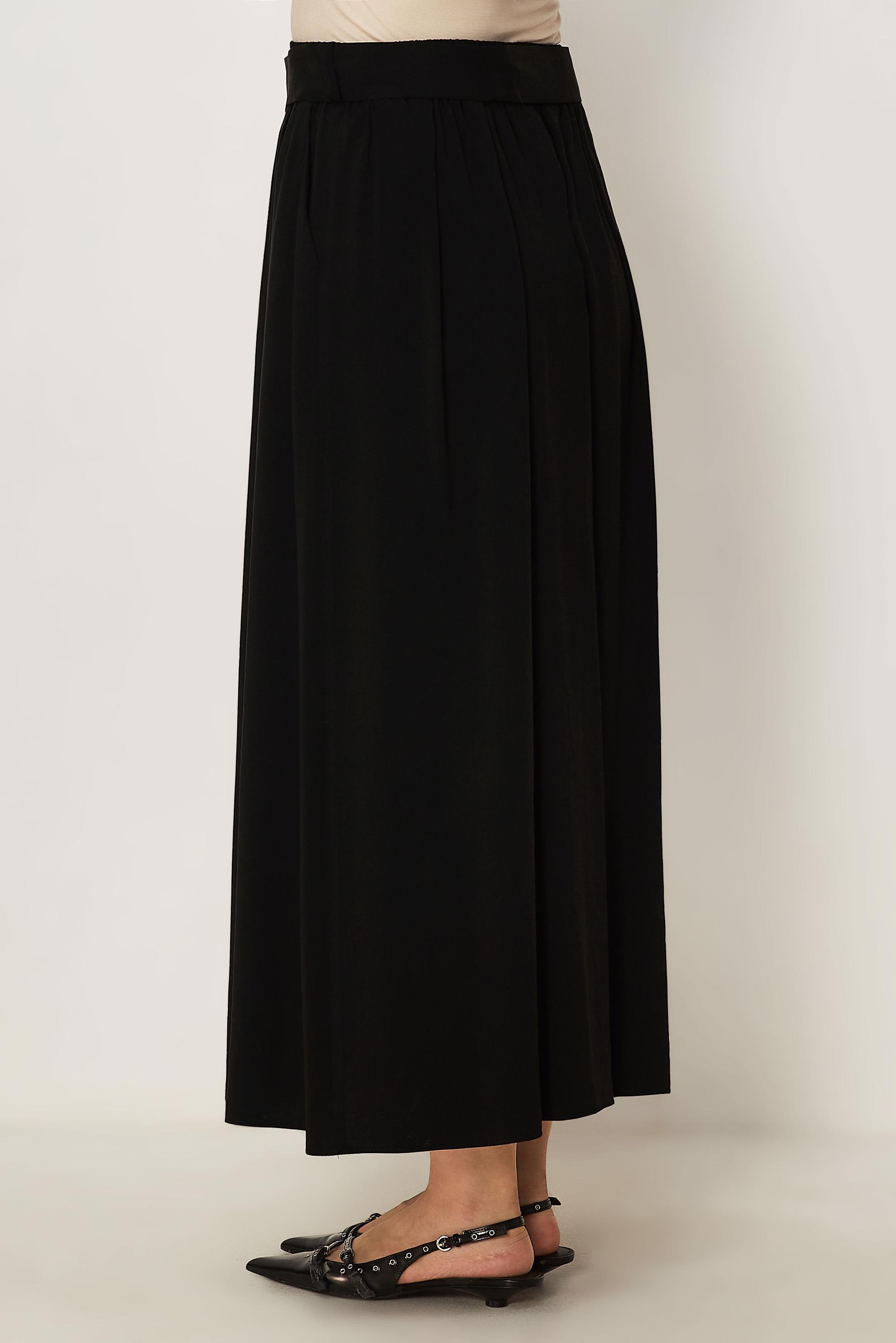 Vêtements hijab NOIR JUPE CEINTURÉE 60779