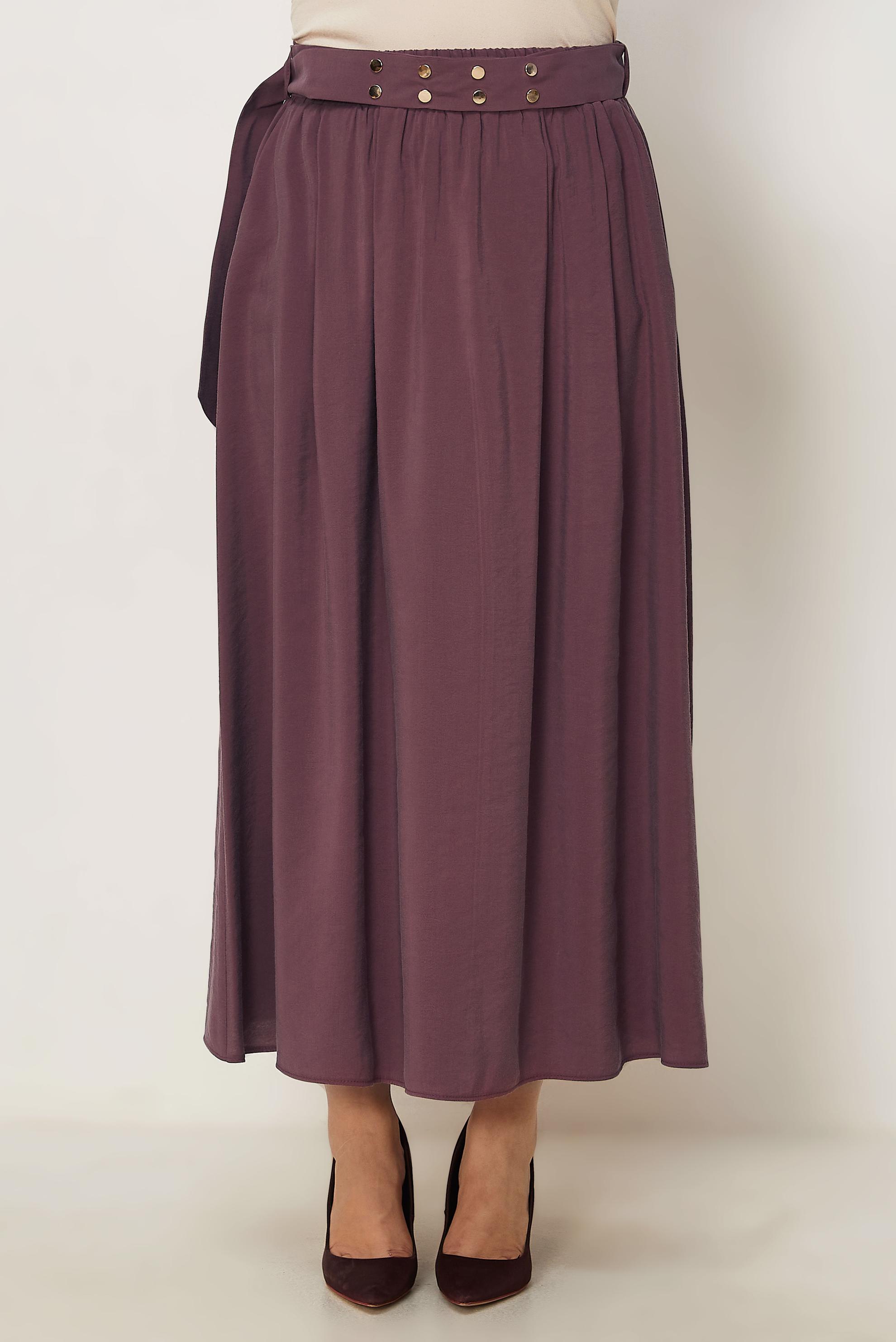 Vêtements hijab BRUN JUPE CEINTURÉE 60779