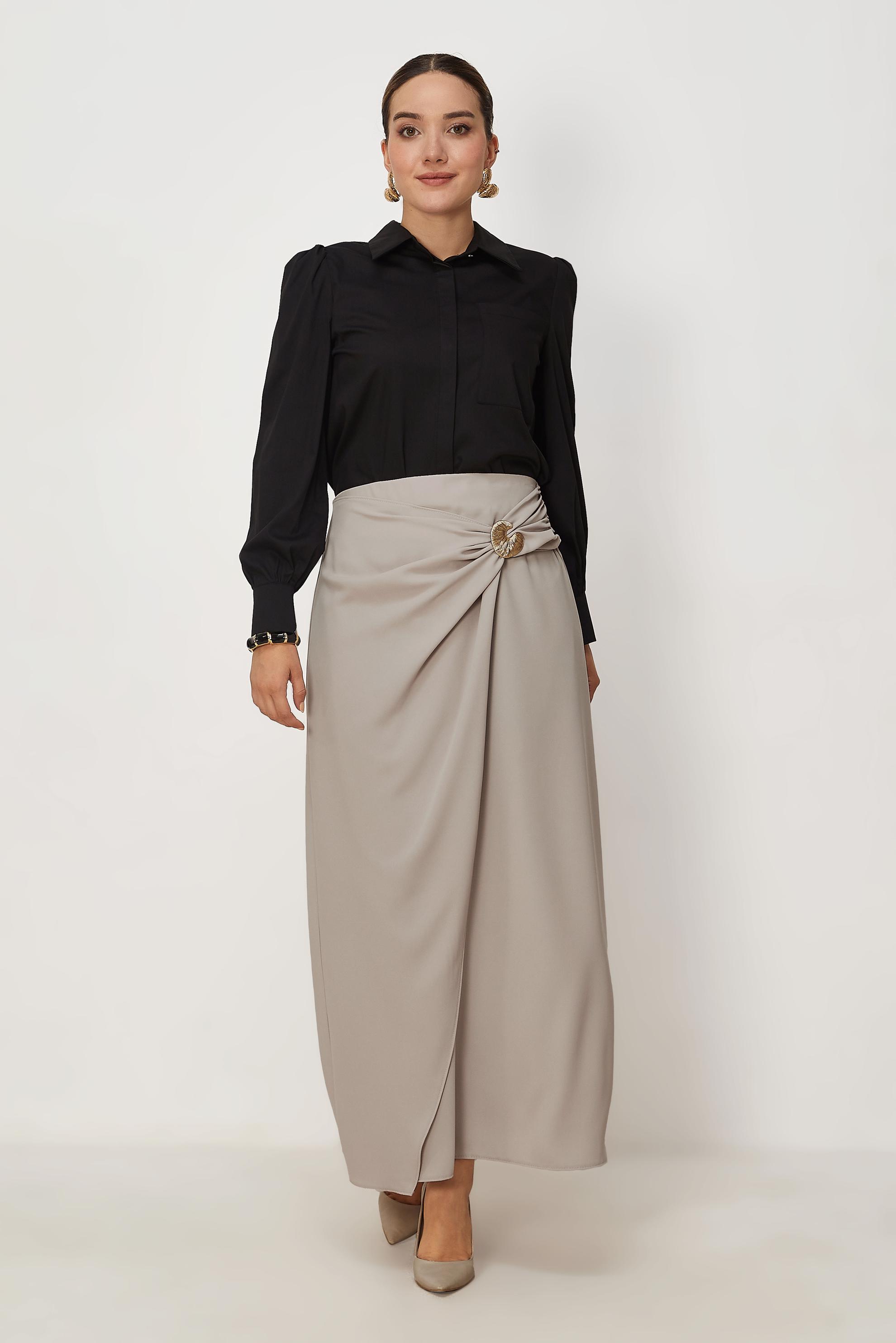 Tesettür giyim BEJ 60780 FARAH ETEK 40-48 TEK38