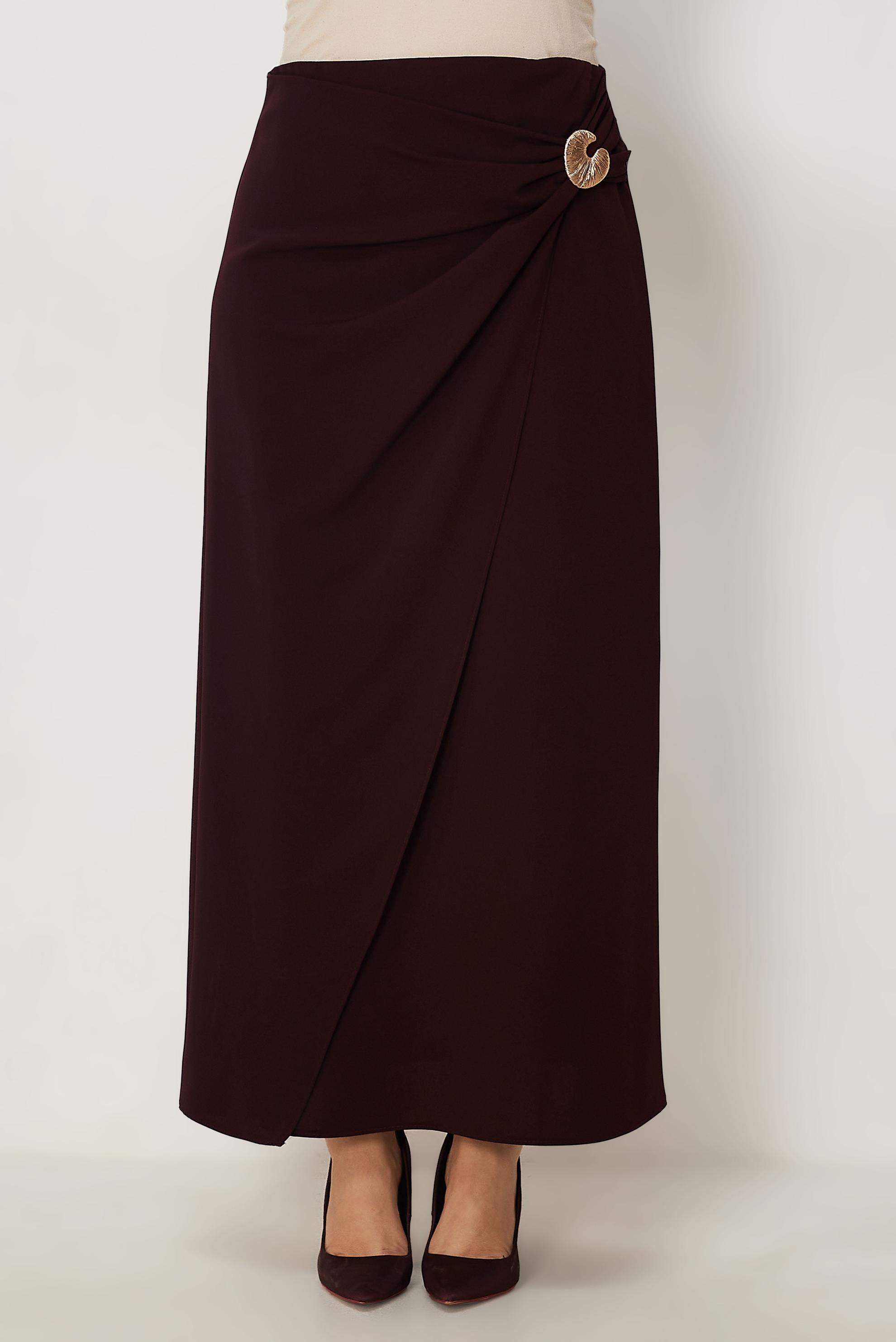 Tesettür giyim KAHVE 60780 FARAH ETEK 40-48 TEK38