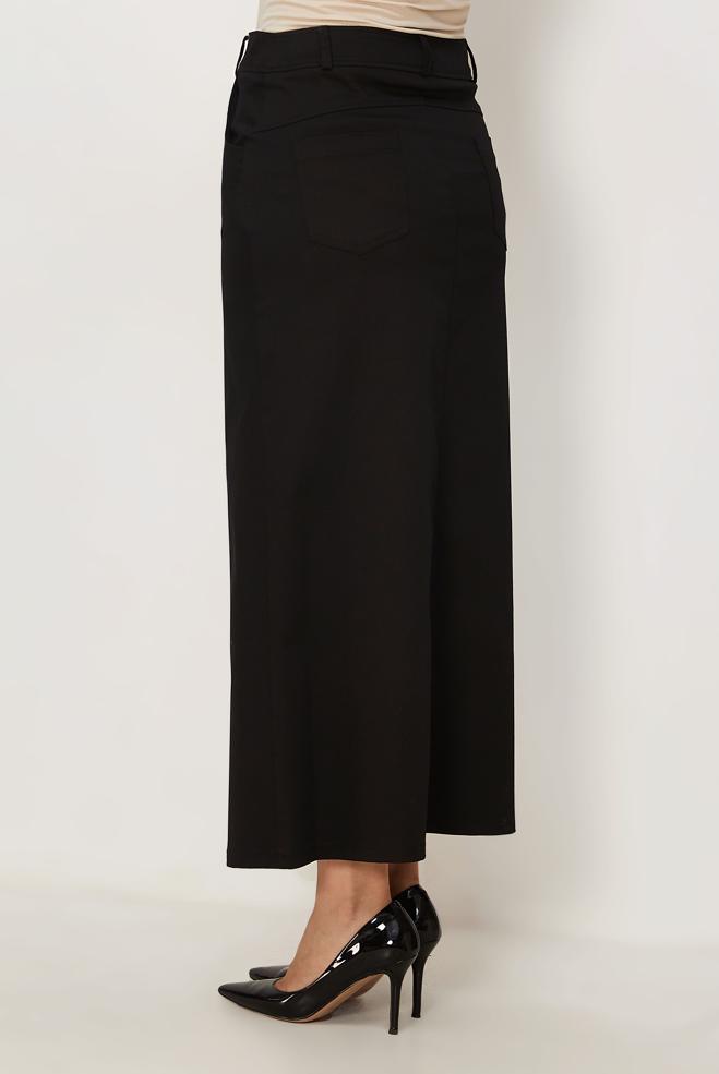 Vêtements hijab NOIR JUPE COUPE DROITE 60781 - ALVİNA