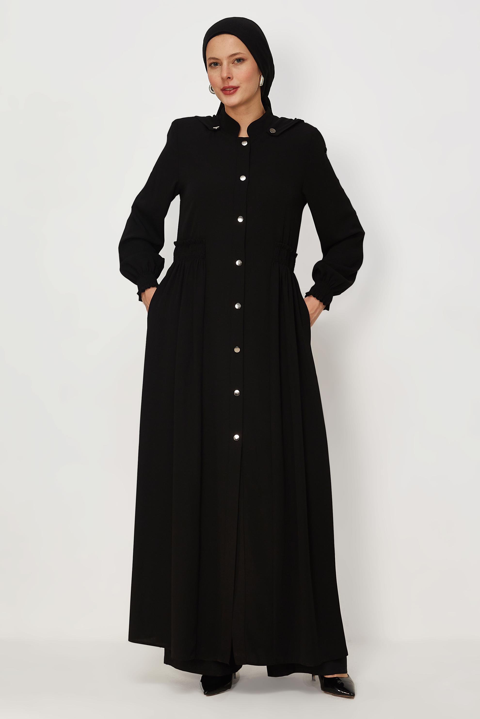 Tesettür giyim SİYAH 80151 RABİA FERACE 38-44