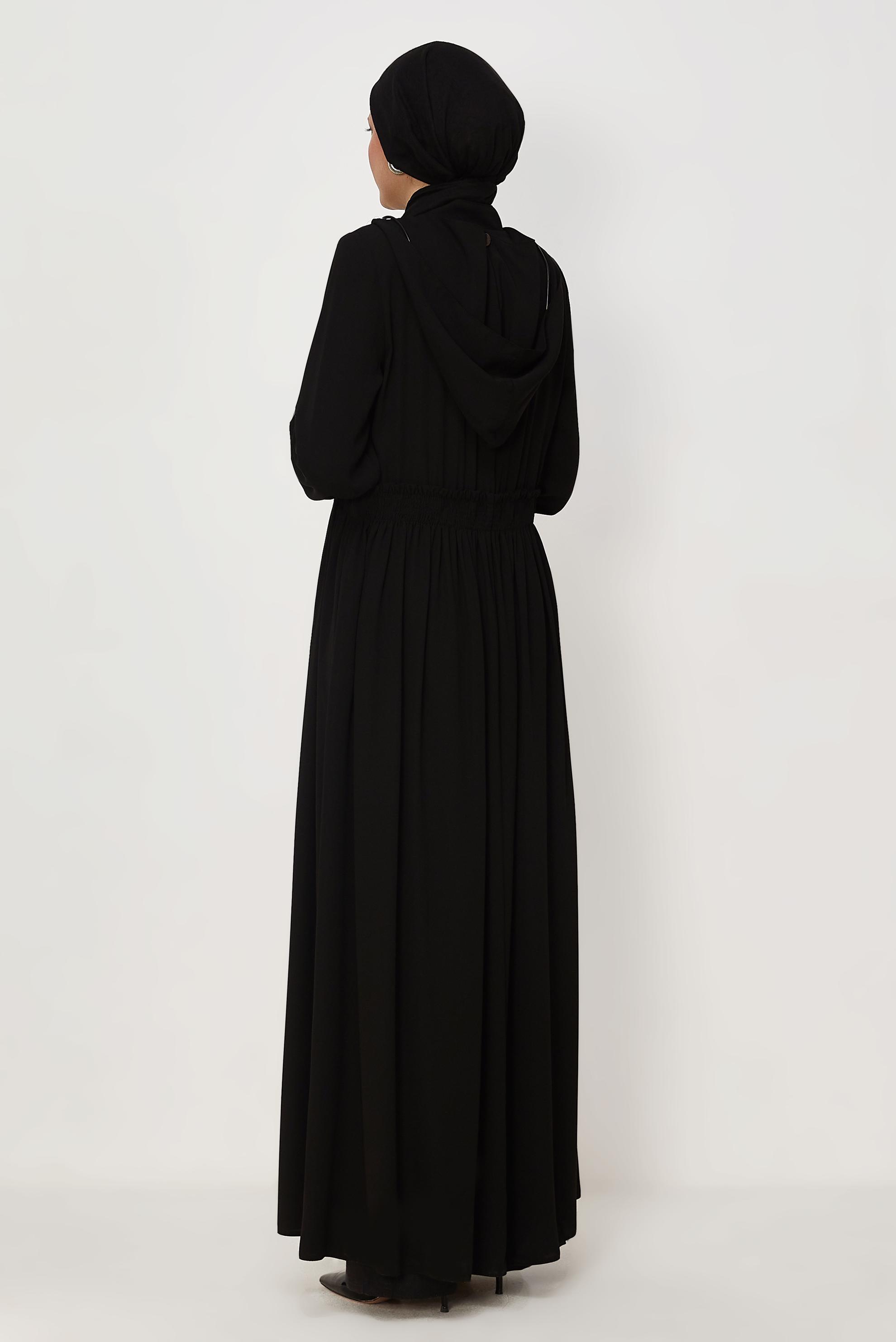Tesettür giyim SİYAH 80151 RABİA FERACE 38-44