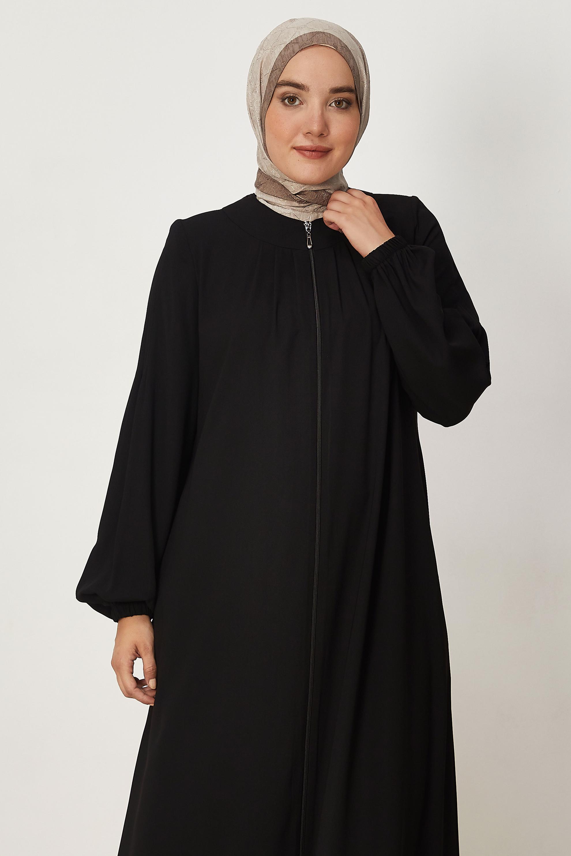 Tesettür giyim SİYAH 80156 RABİA FERACE 40-50
