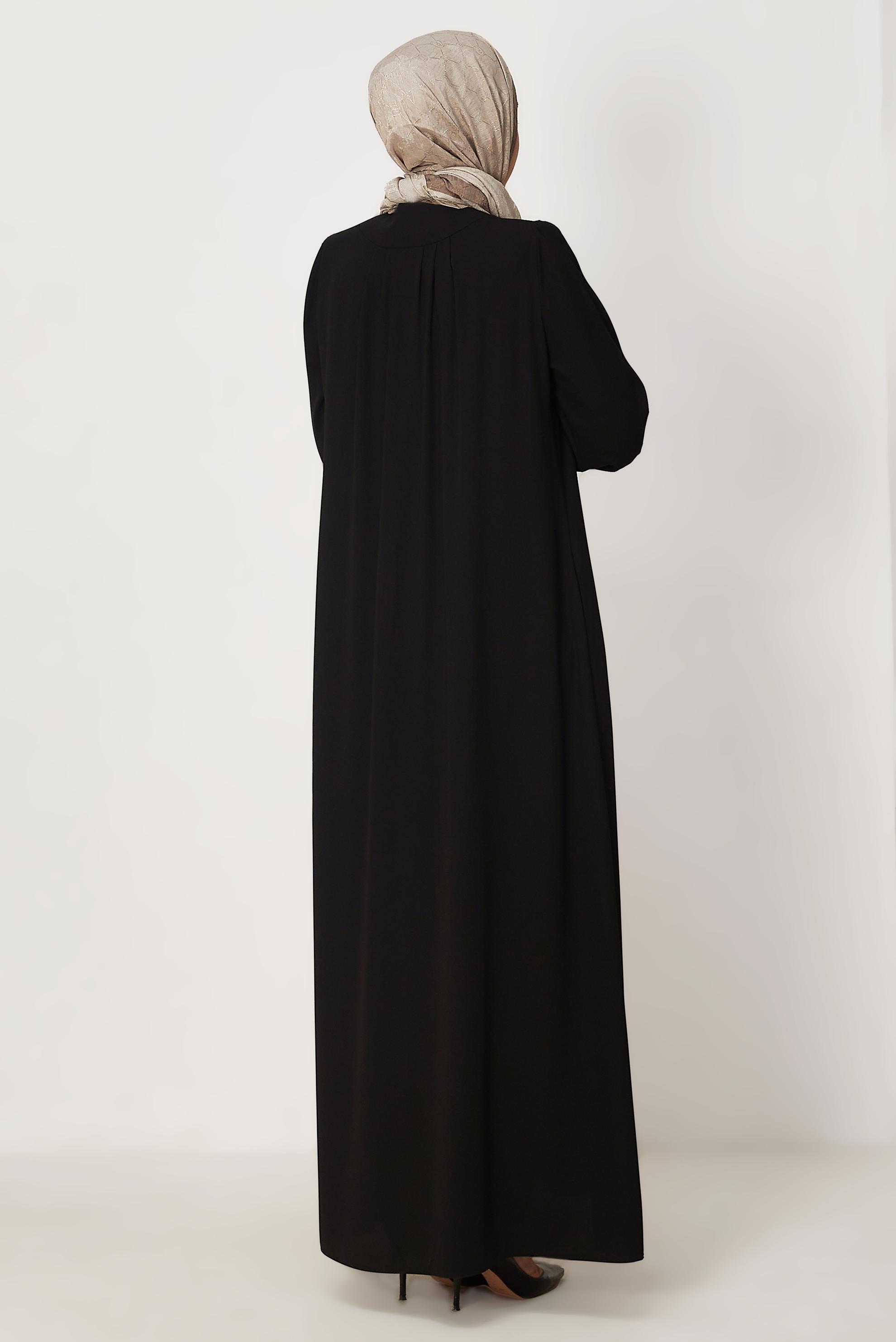 Tesettür giyim SİYAH 80156 RABİA FERACE 40-50