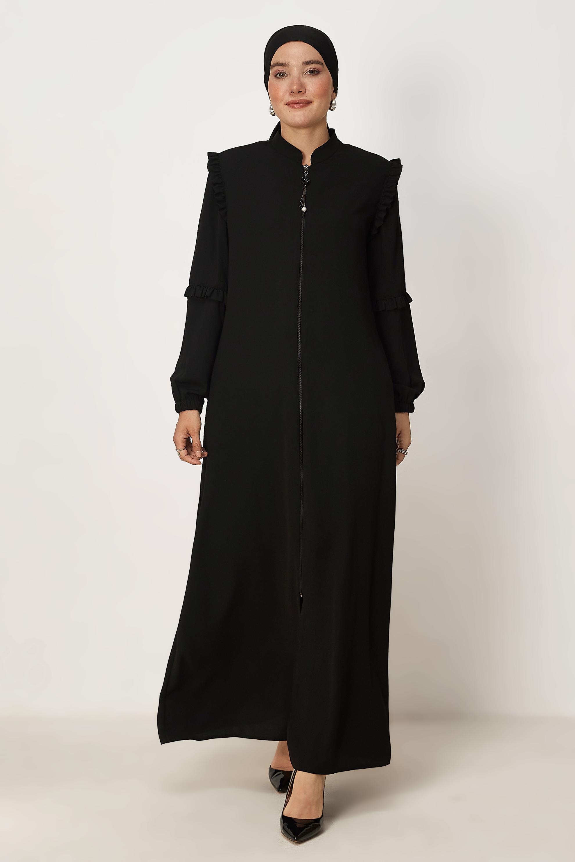 Tesettür giyim SİYAH 80165 RABİA FERACE 38-44