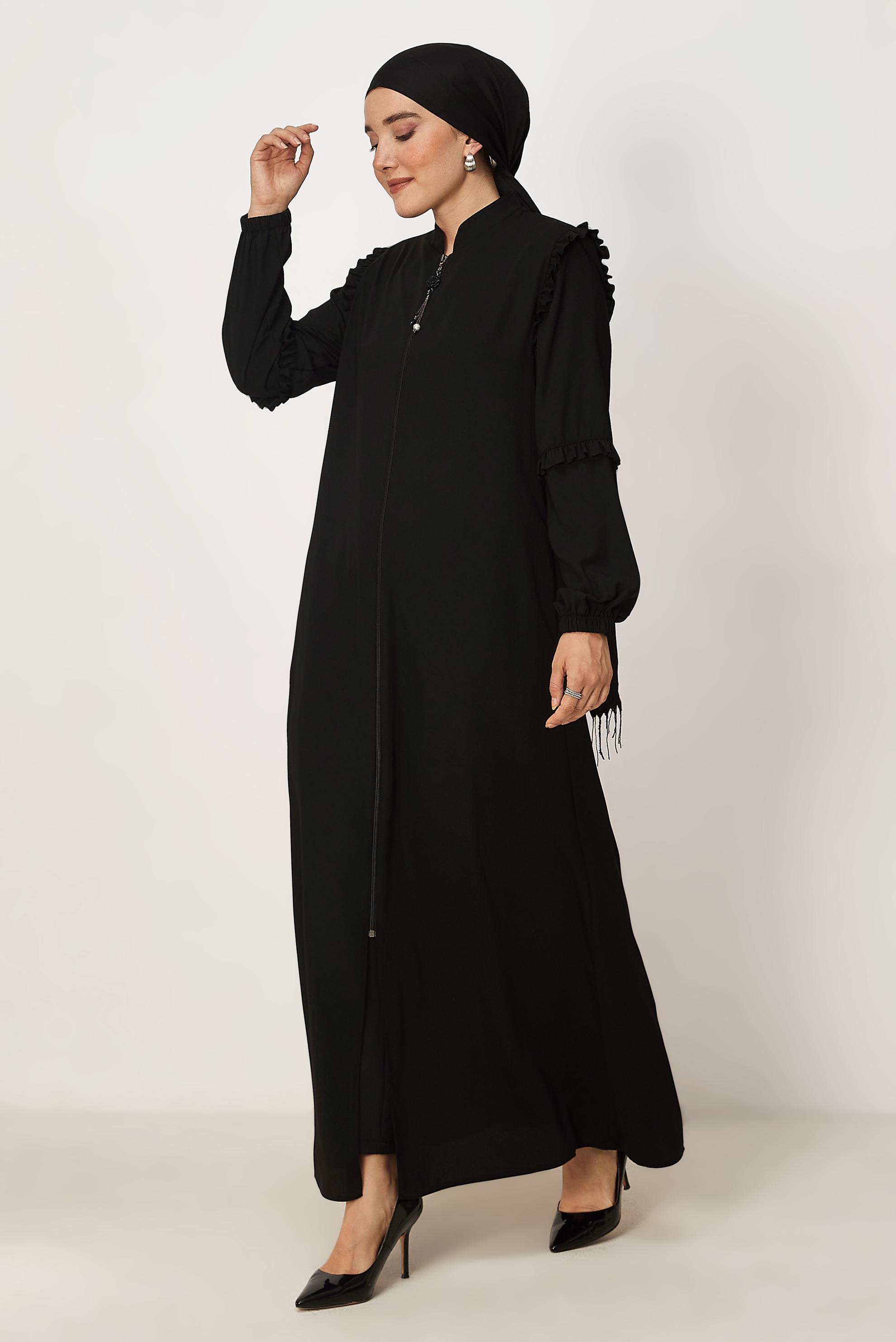 Tesettür giyim SİYAH 80165 RABİA FERACE 38-44