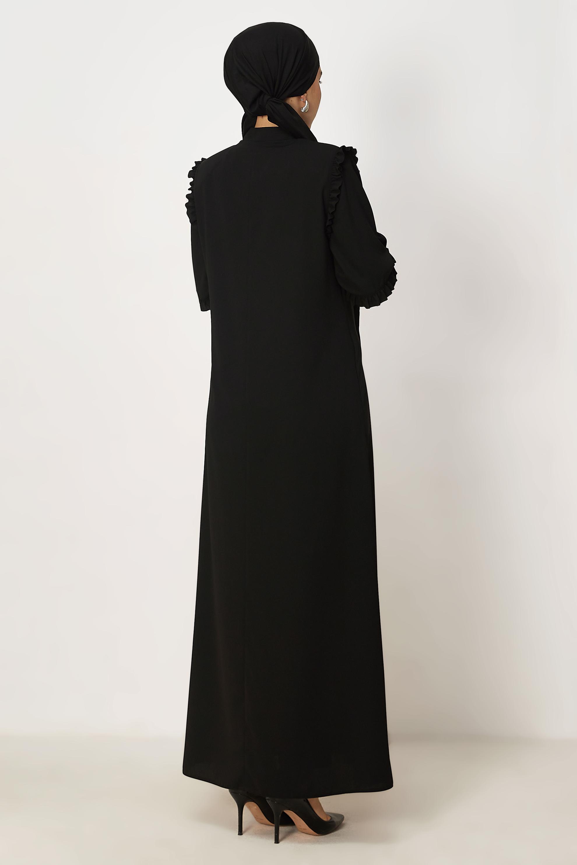 Tesettür giyim SİYAH 80165 RABİA FERACE 38-44