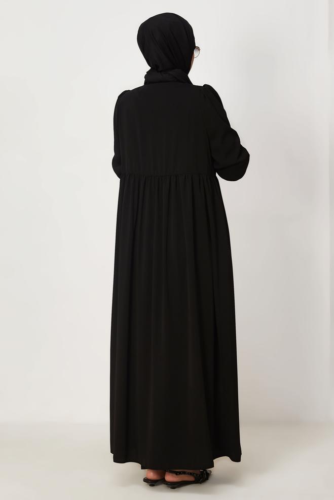 Tesettür giyim SİYAH 80169 MEDY FERACE 38-46 TEK40 - ALVİNA