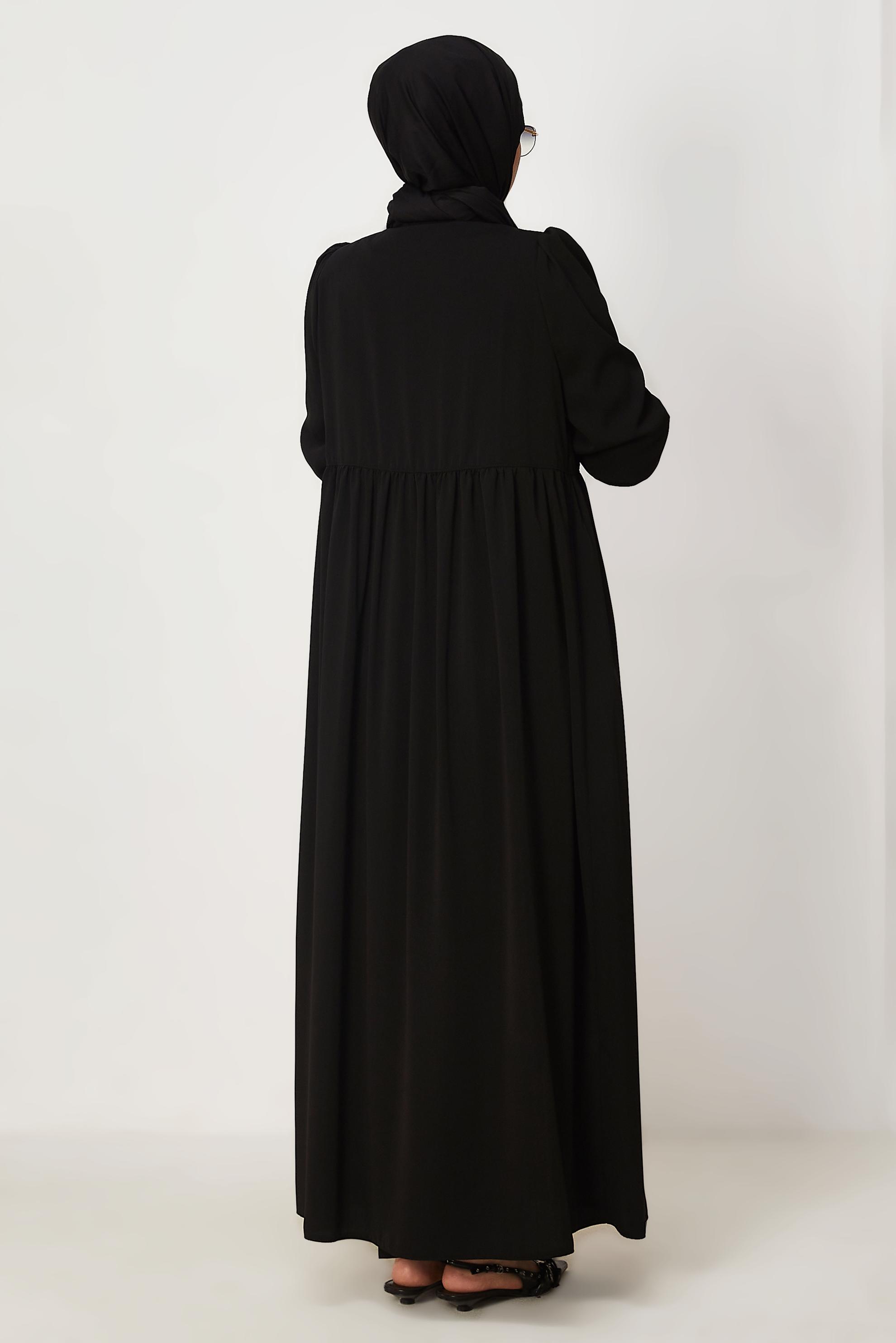 Tesettür giyim SİYAH 80169 MEDY FERACE 38-46 TEK40
