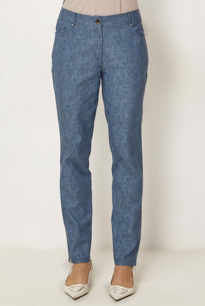 Hijab-Kleidung BLAU HOSE IM DENIM-LOOK 70964 - ALVİNA