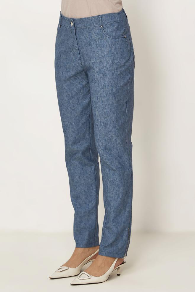 Hijab-Kleidung BLAU HOSE IM DENIM-LOOK 70964 - ALVİNA