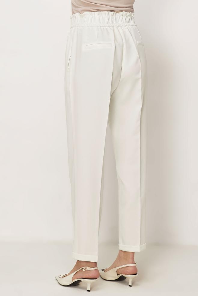 Hijab-Kleidung WEISS HOSE MIT ELASTISCHEM BUND 70894 - ALVİNA