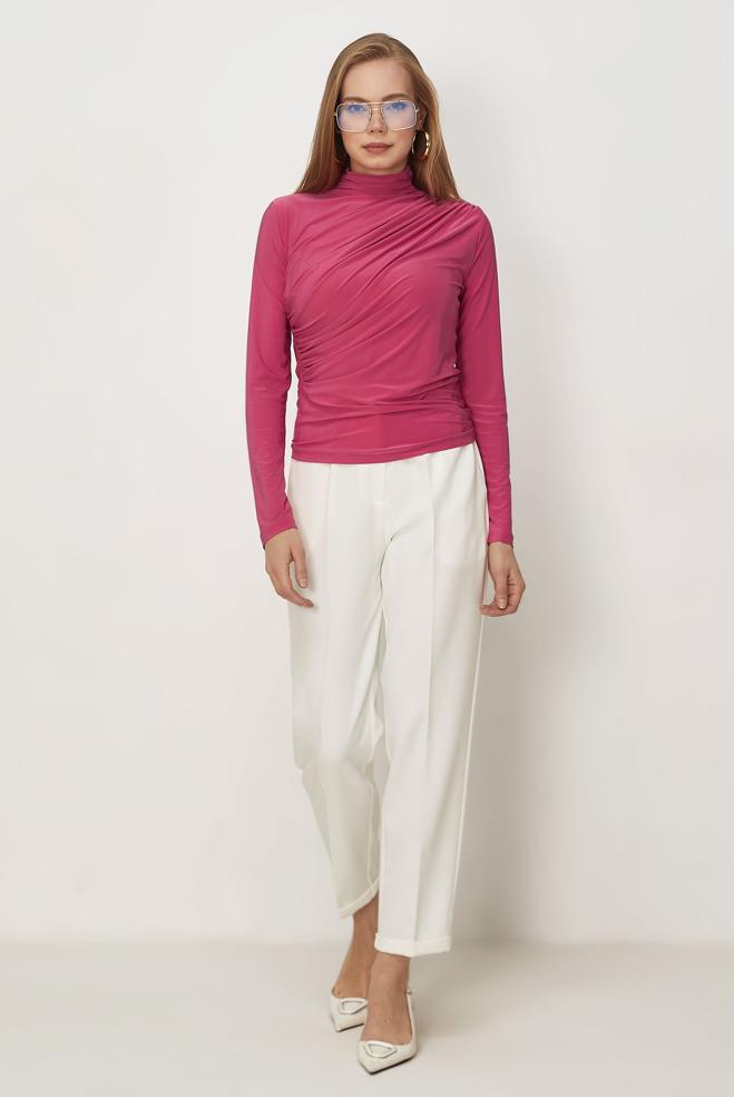 Hijab-Kleidung WEISS HOSE MIT ELASTISCHEM BUND 70894 - ALVİNA