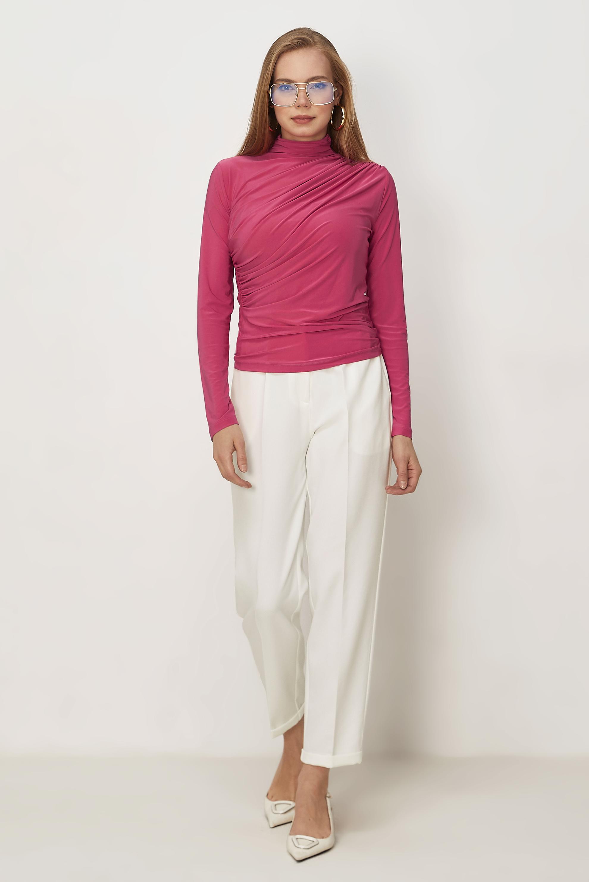 Tesettür giyim BEYAZ BELİ LASTİKLİ PANTOLON 70894