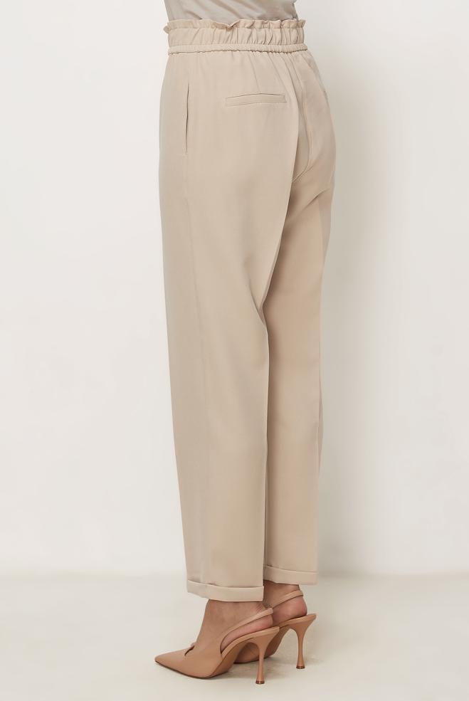 Hijab-Kleidung BEIGE HOSE MIT ELASTISCHEM BUND 70894 - ALVİNA