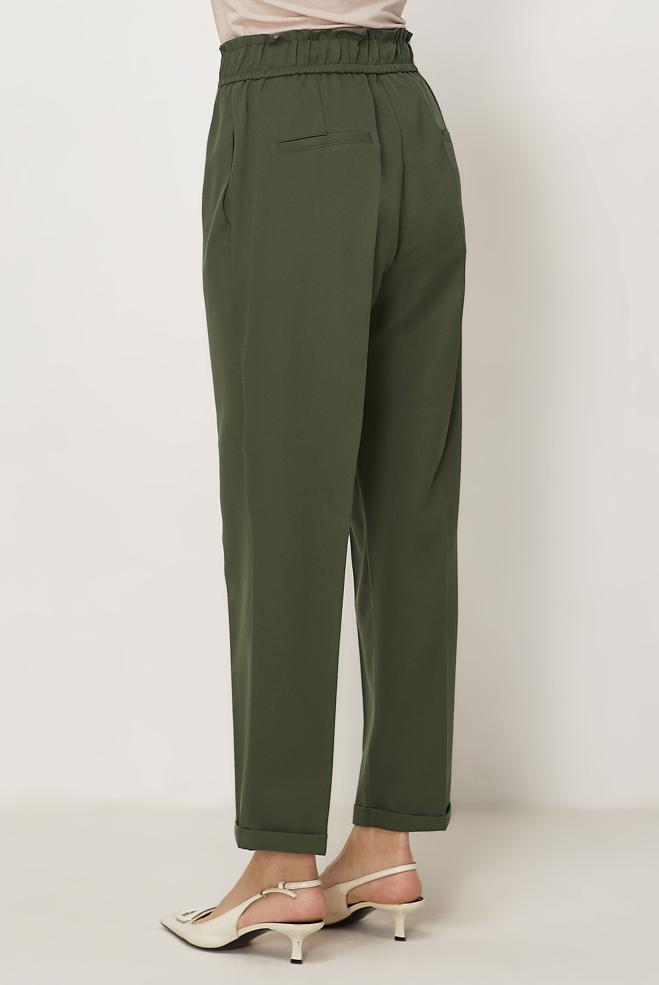 Hijab-Kleidung KHAKI HOSE MIT ELASTISCHEM BUND 70894 - ALVİNA