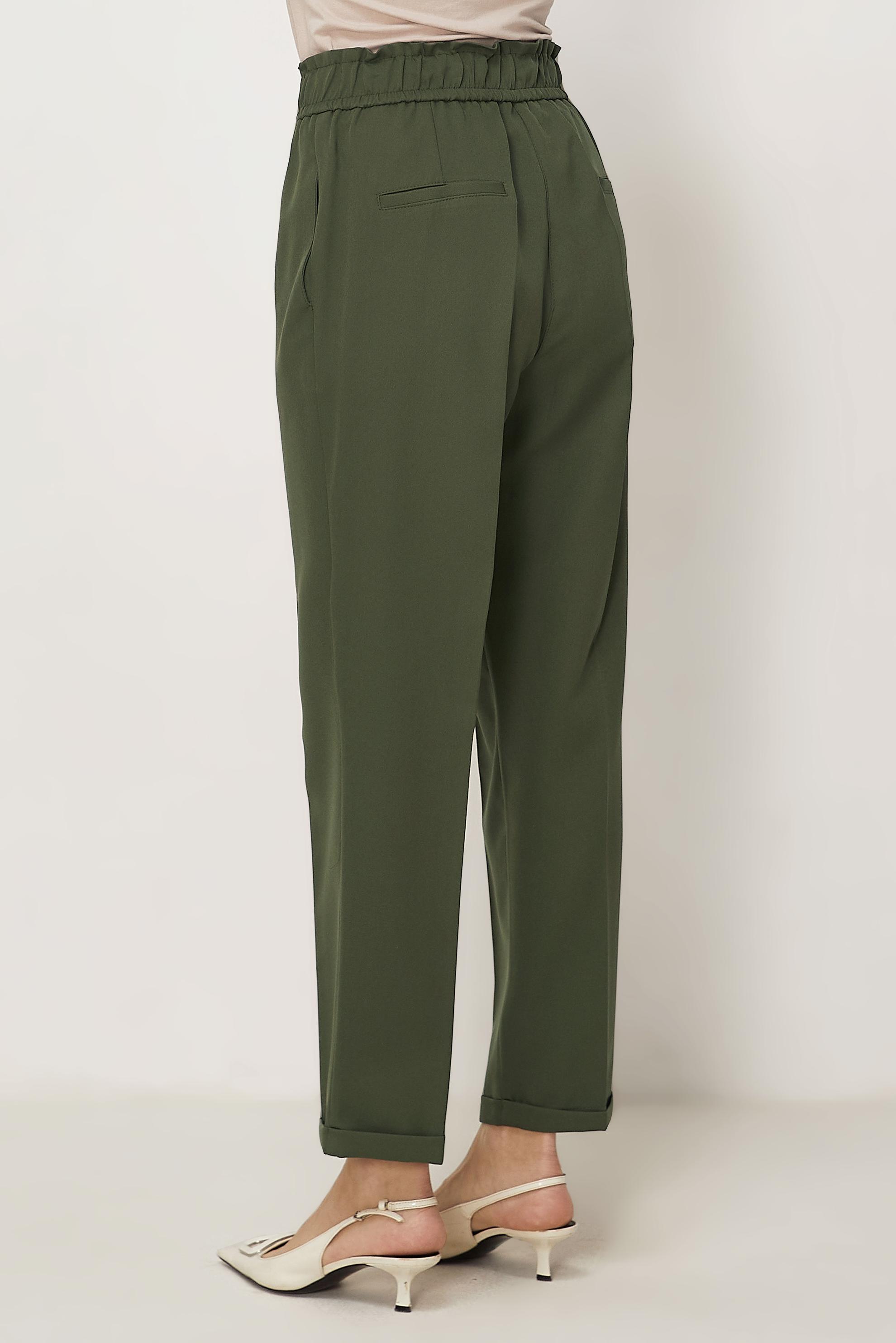 Tesettür giyim HAKİ BELİ LASTİKLİ PANTOLON 70894