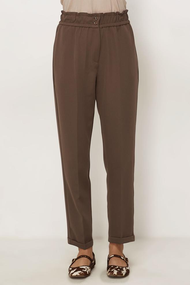 Hijab clothing MINK ELASTIC WAIST PANTS 70894 - ALVİNA