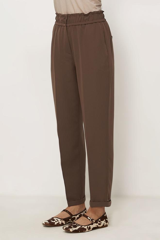 Hijab clothing MINK ELASTIC WAIST PANTS 70894 - ALVİNA