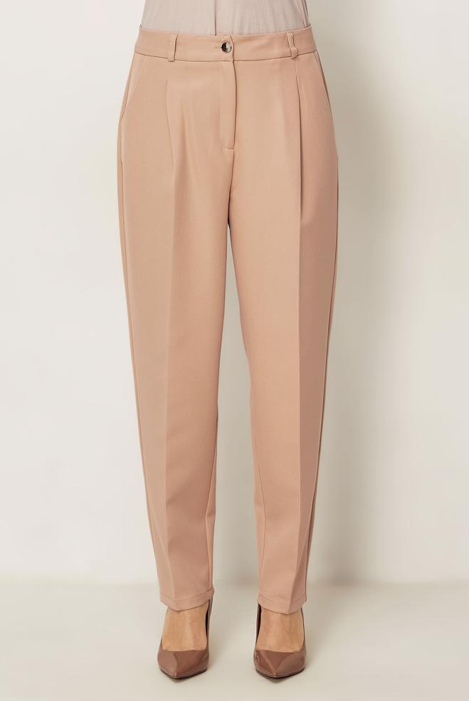 Hijab-Kleidung BEIGE KAROTTENHOSE 70895 - ALVİNA