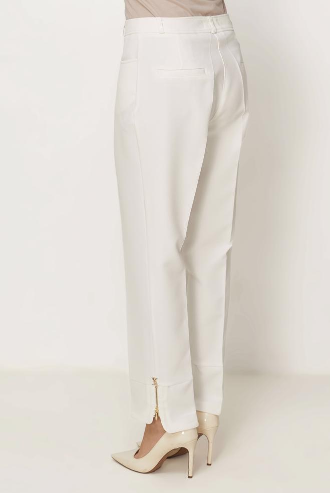 Hijab-Kleidung WEISS HOSE MIT REIßVERSCHLUSS 70939 - ALVİNA