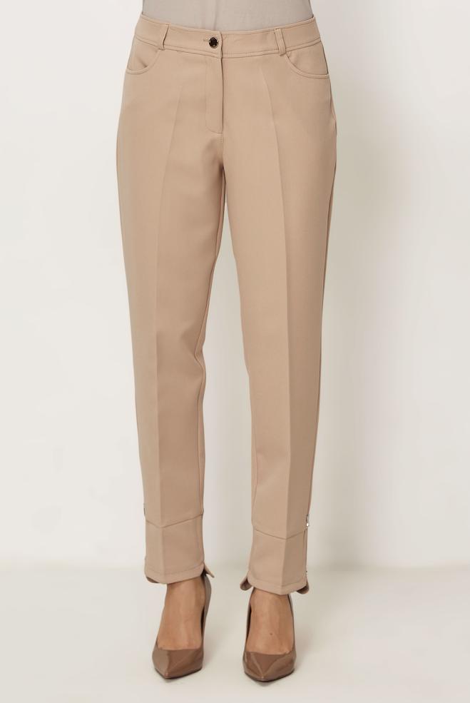 Hijab-Kleidung BEIGE HOSE MIT REIßVERSCHLUSS 70939 - ALVİNA