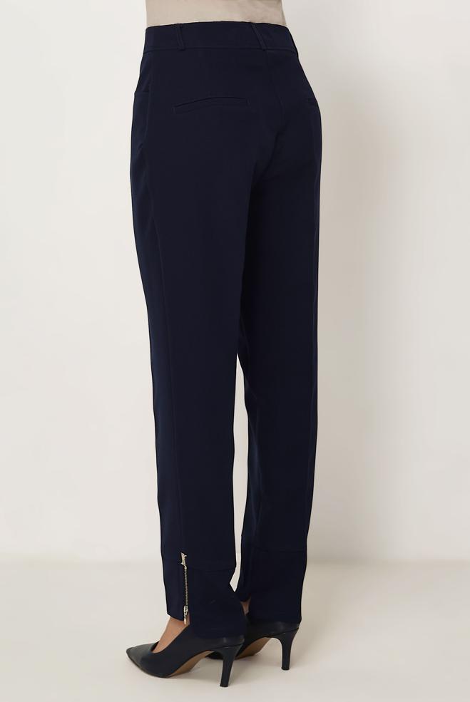 Hijab-Kleidung NAVY BLAU HOSE MIT REIßVERSCHLUSS 70939 - ALVİNA