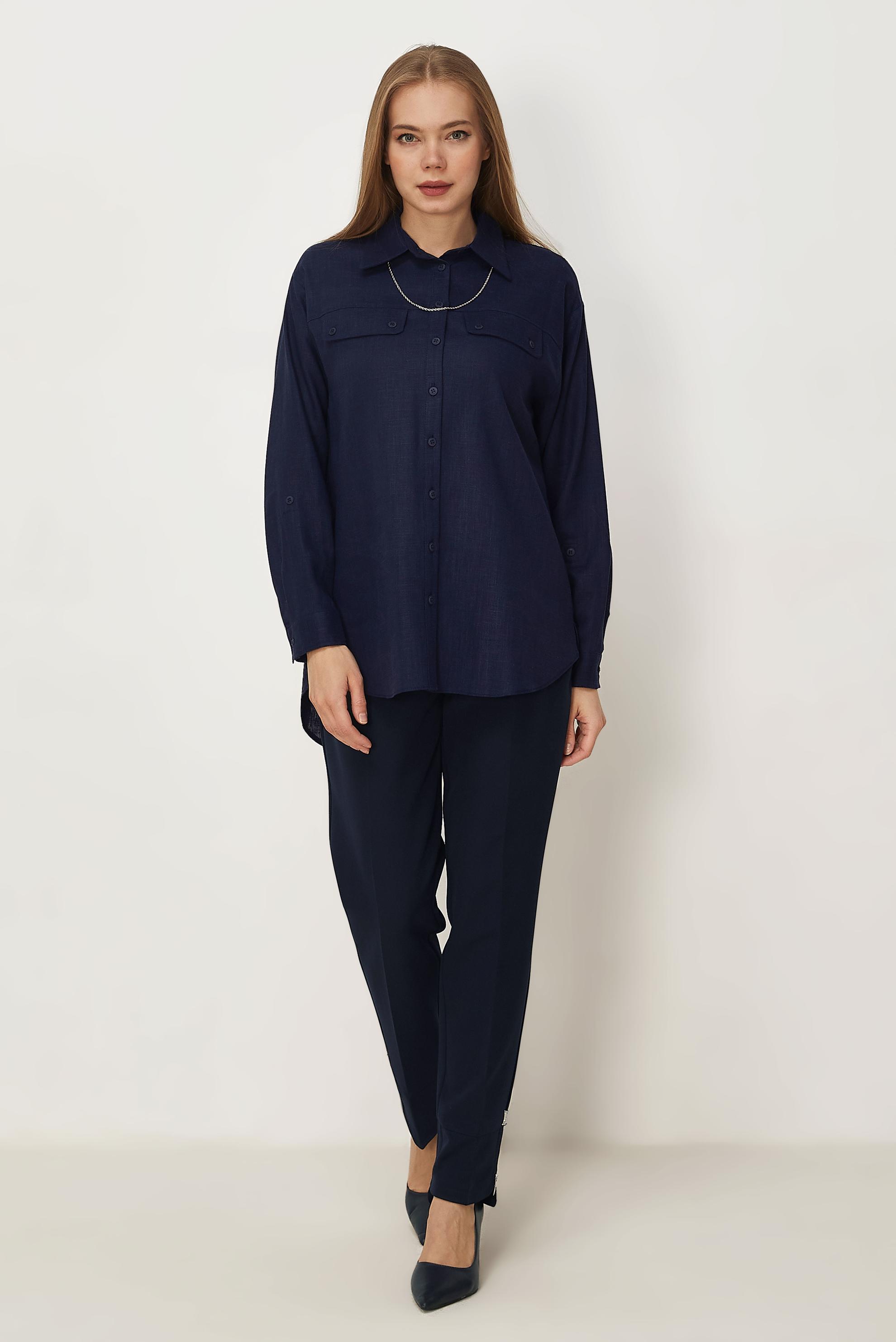 Tesettür giyim LACİVERT FERMUAR DETAYLI PANTOLON 70939