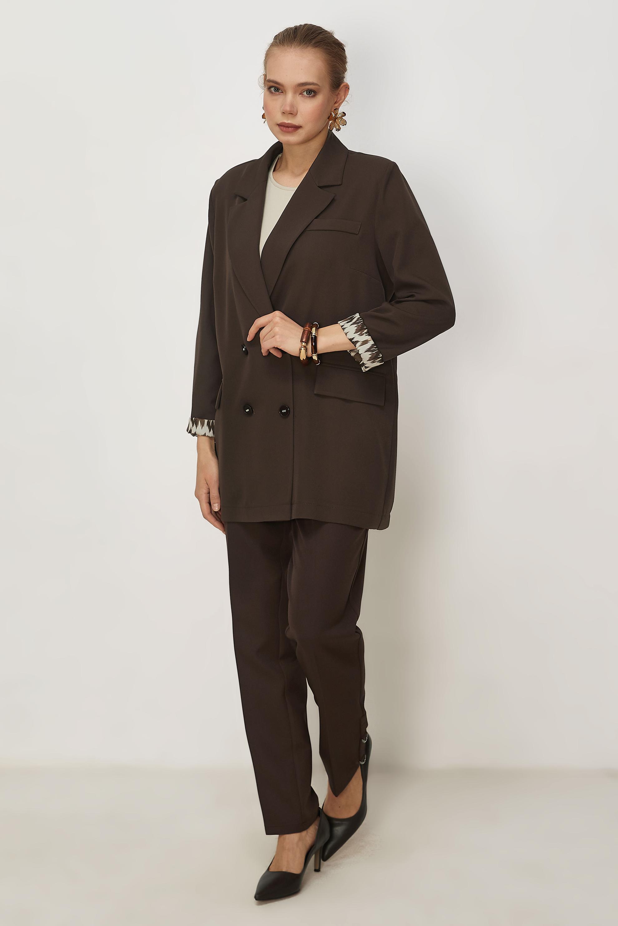 Hijab-Kleidung BRAUN GERADE GESCHNITTENE HOSE 70942