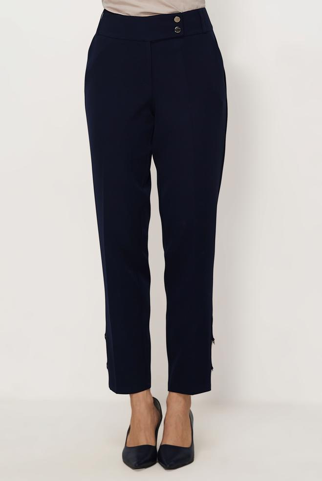Hijab clothing NAVY BLUE STRAIGHT CUT PANTS 70942 - ALVİNA