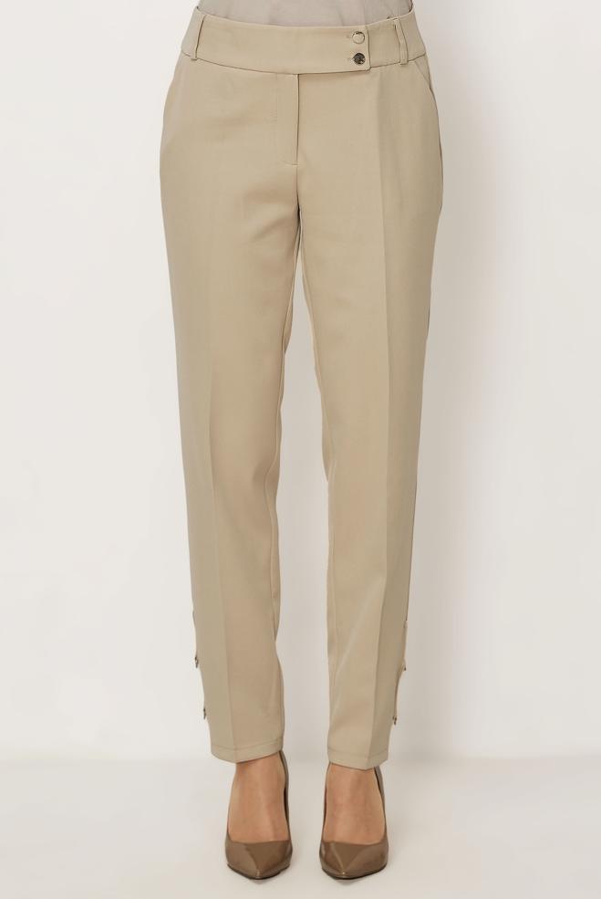 Hijab clothing BEIGE STRAIGHT CUT PANTS 70942 - ALVİNA