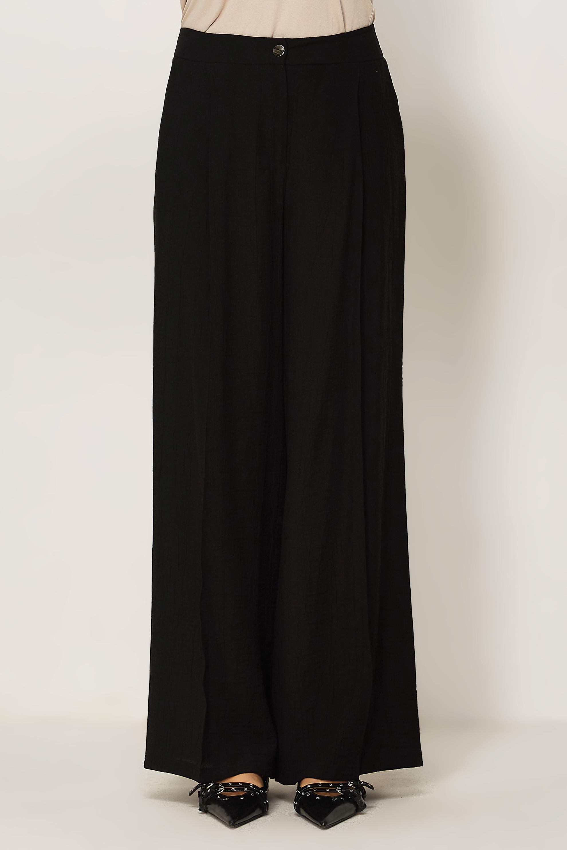 Tesettür giyim SİYAH GENİŞ PAÇA PANTOLON 70961