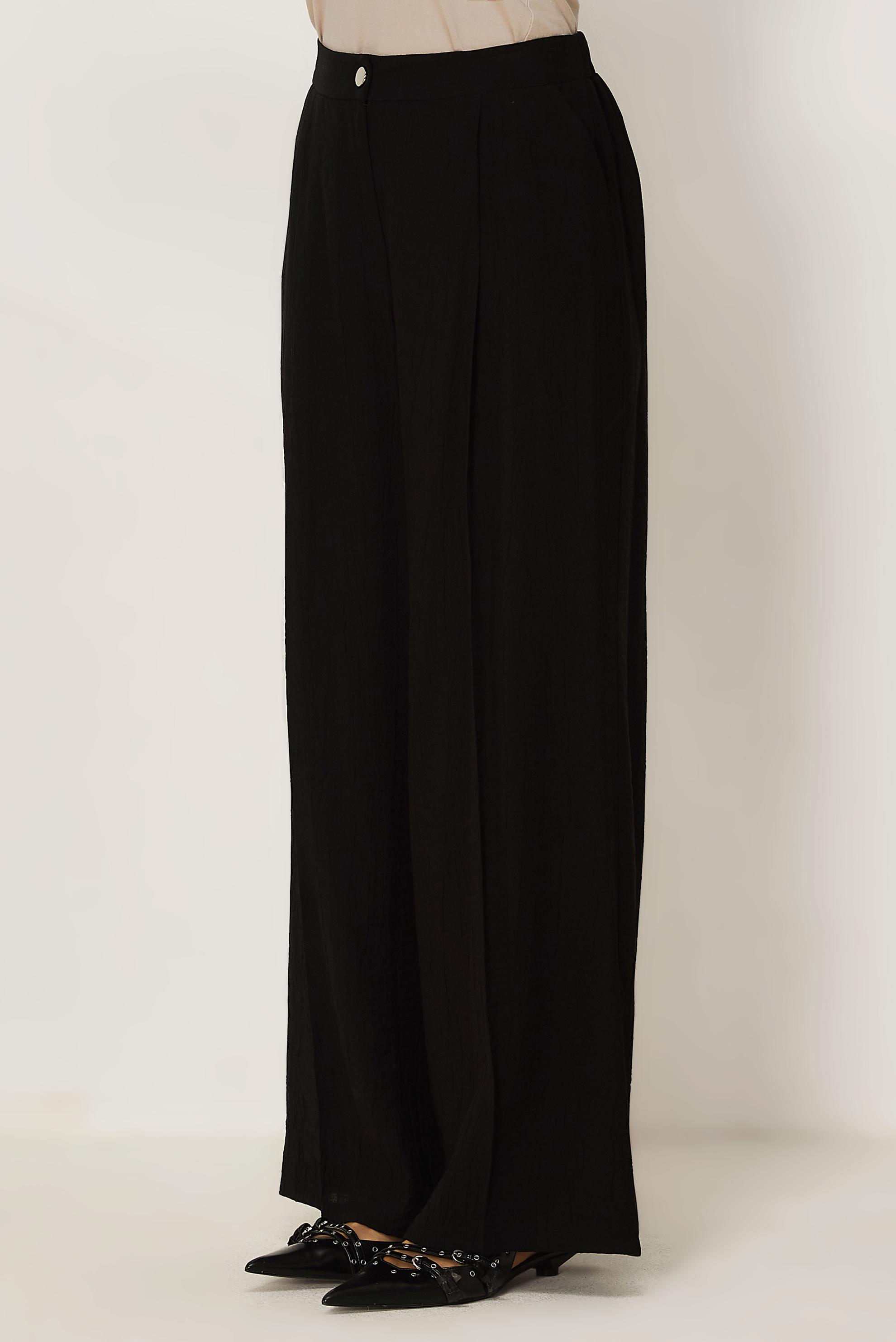 Tesettür giyim SİYAH GENİŞ PAÇA PANTOLON 70961