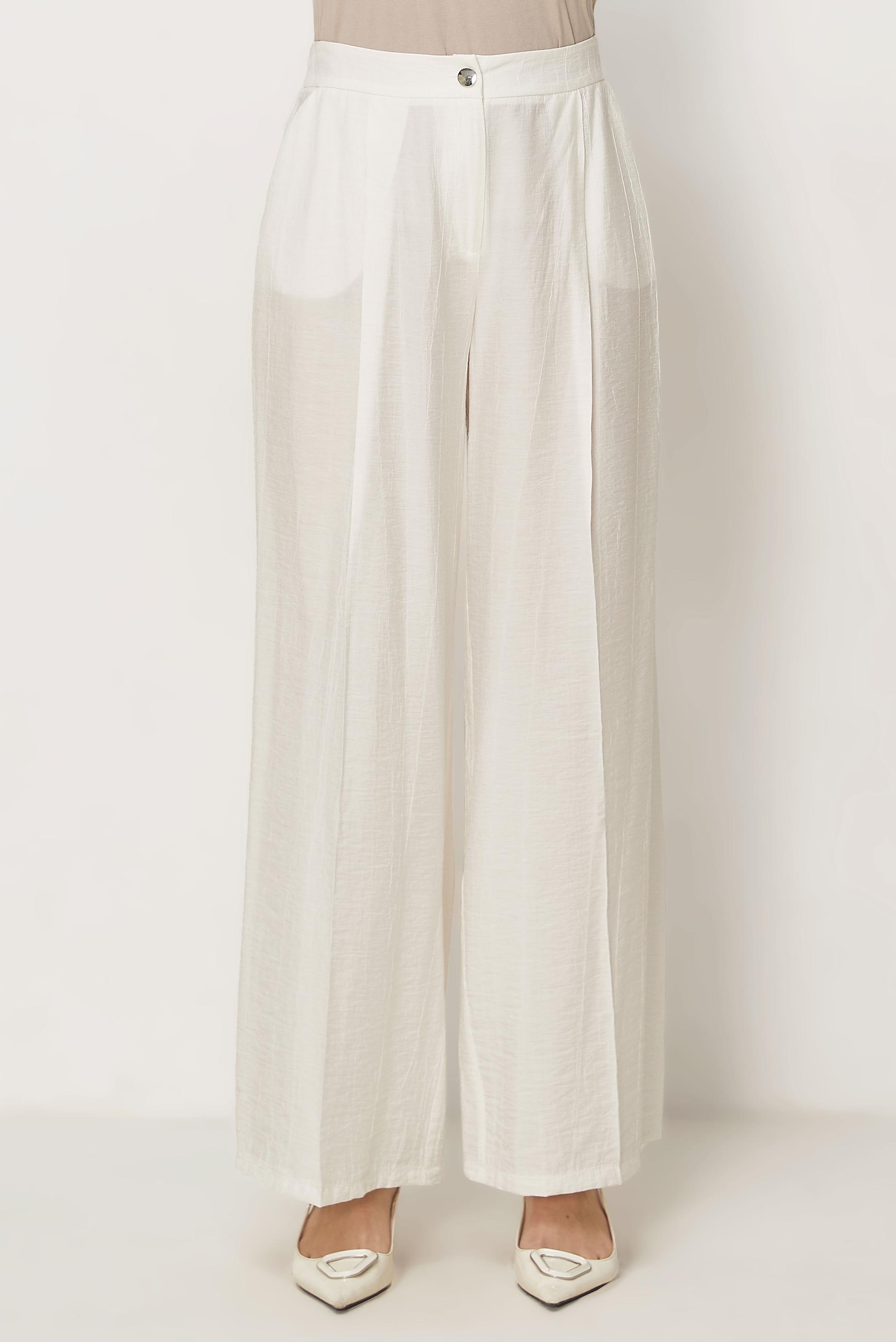 Tesettür giyim BEYAZ GENİŞ PAÇA PANTOLON 70961