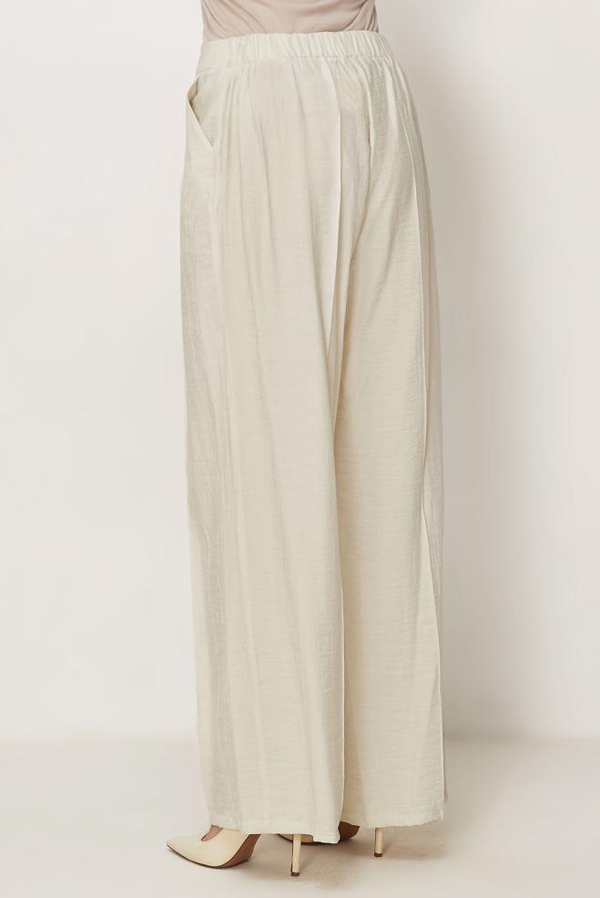 Hijab-Kleidung BEIGE HOSE MIT WEITEM BEIN 70961 - ALVİNA