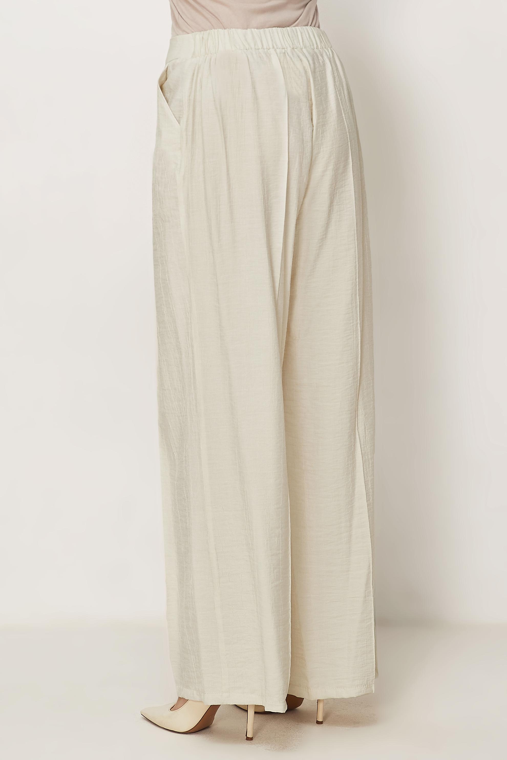 Tesettür giyim BEJ GENİŞ PAÇA PANTOLON 70961