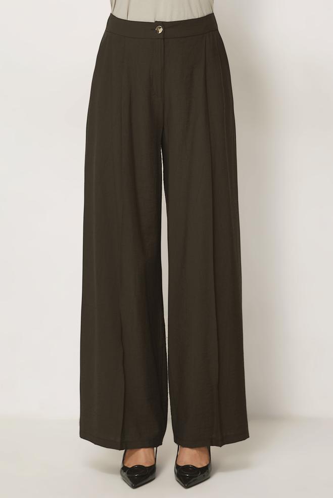 Hijab-Kleidung BRAUN HOSE MIT WEITEM BEIN 70961 - ALVİNA