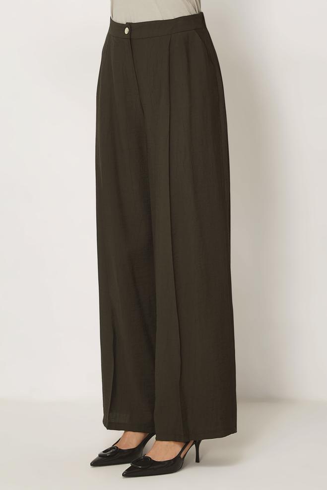 Hijab-Kleidung BRAUN HOSE MIT WEITEM BEIN 70961 - ALVİNA