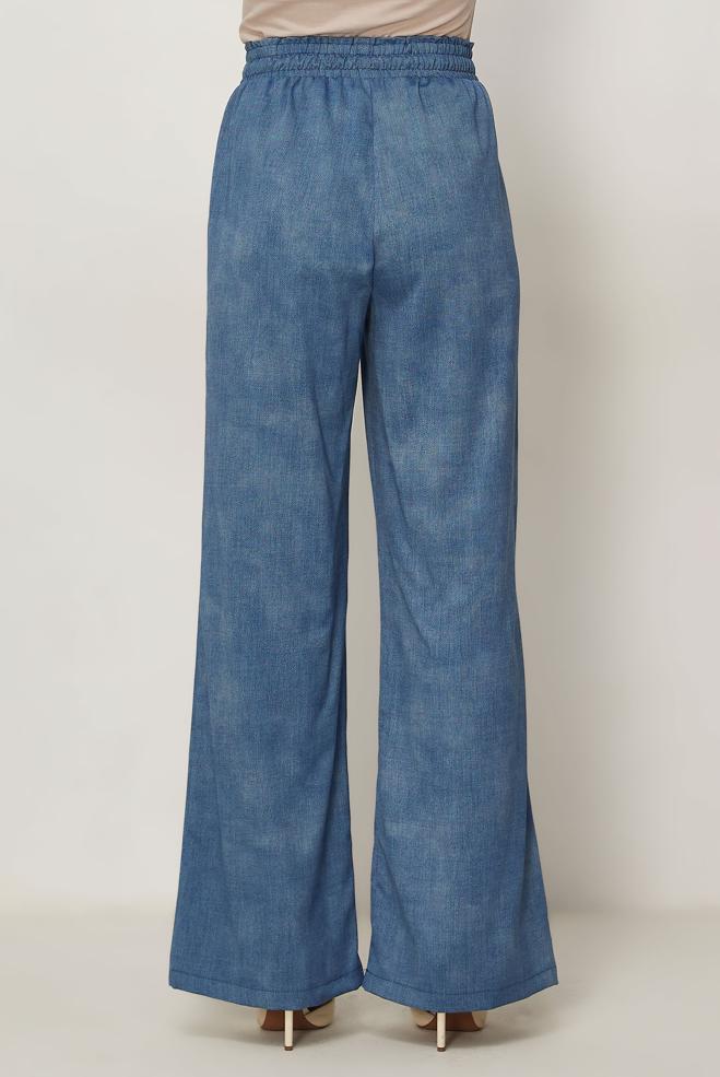 Hijab-Kleidung BLAU HOSE IM DENIM-LOOK 70966 - ALVİNA