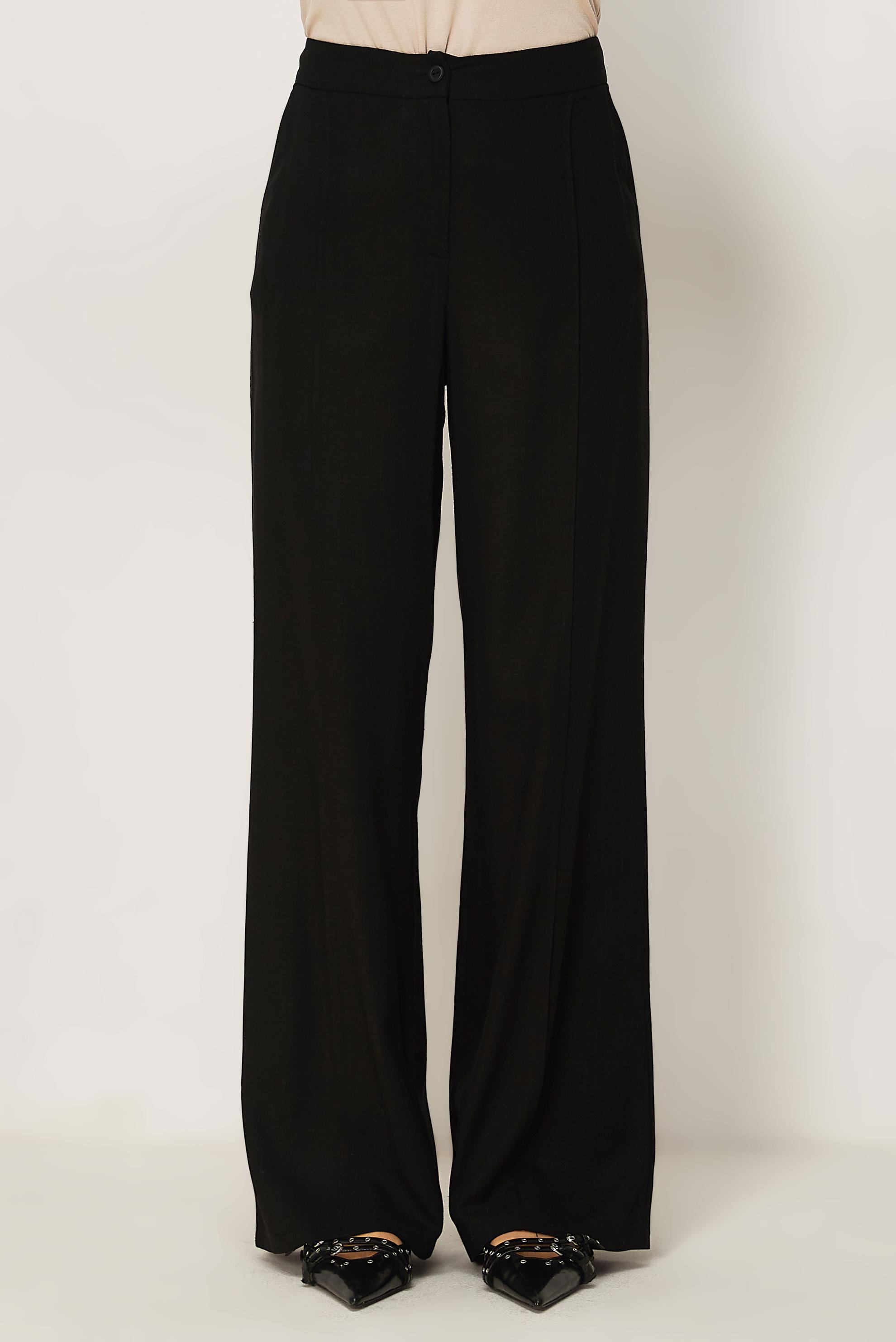 Vêtements hijab NOIR PANTALON LARGE EN LIN 70967