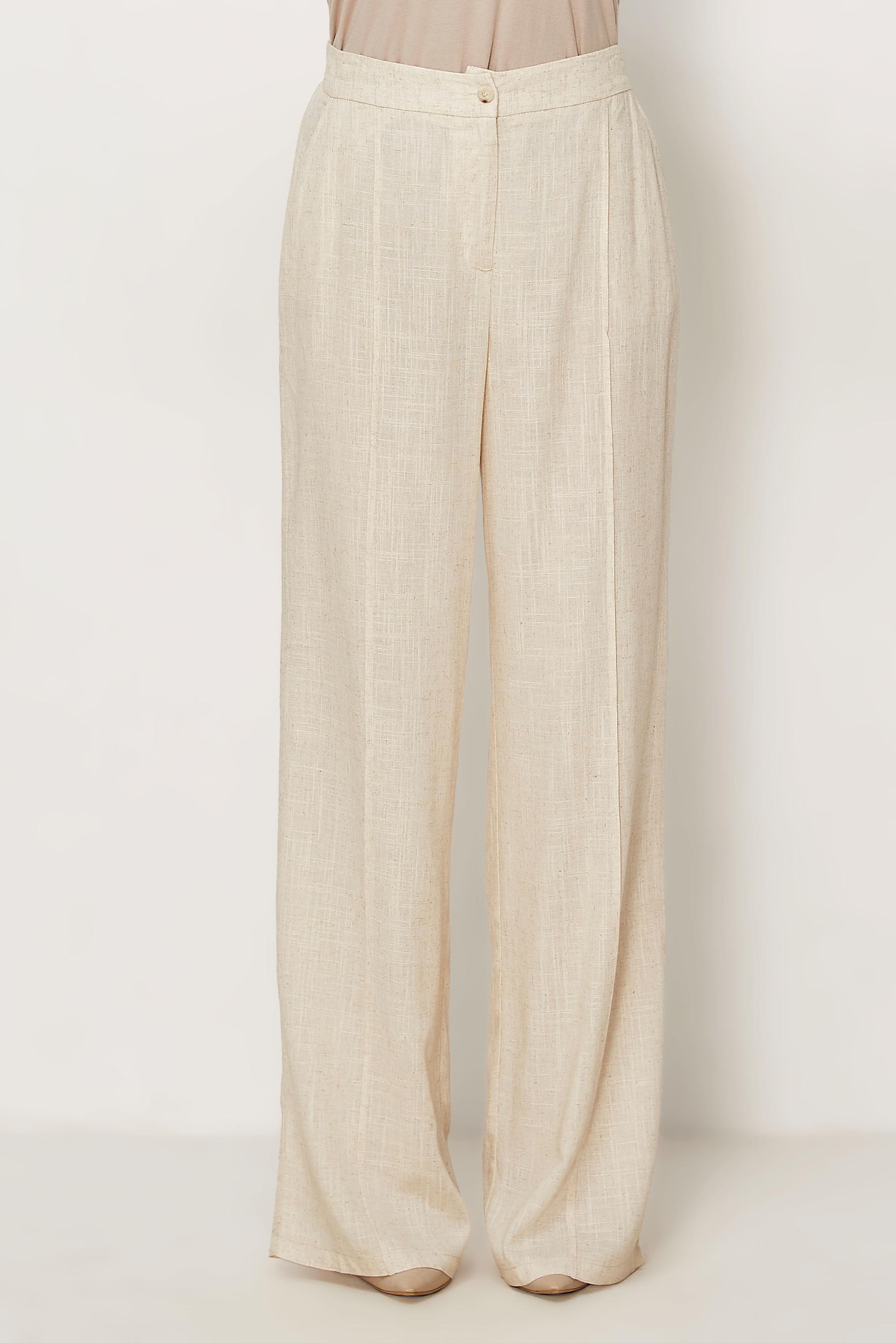 Hijab clothing BEIGE WIDE LEG LINEN PANTS 70967
