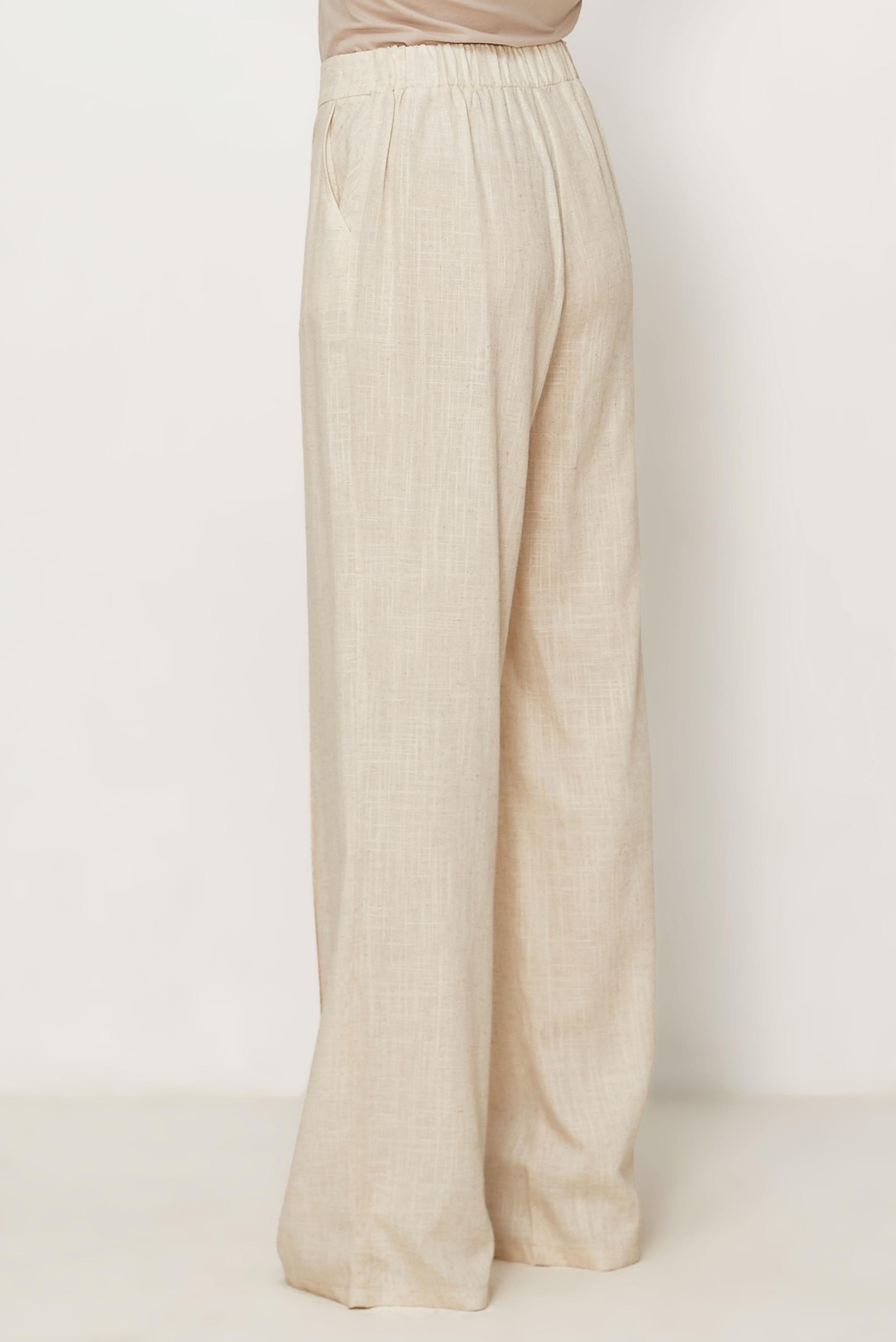 Hijab clothing BEIGE WIDE LEG LINEN PANTS 70967